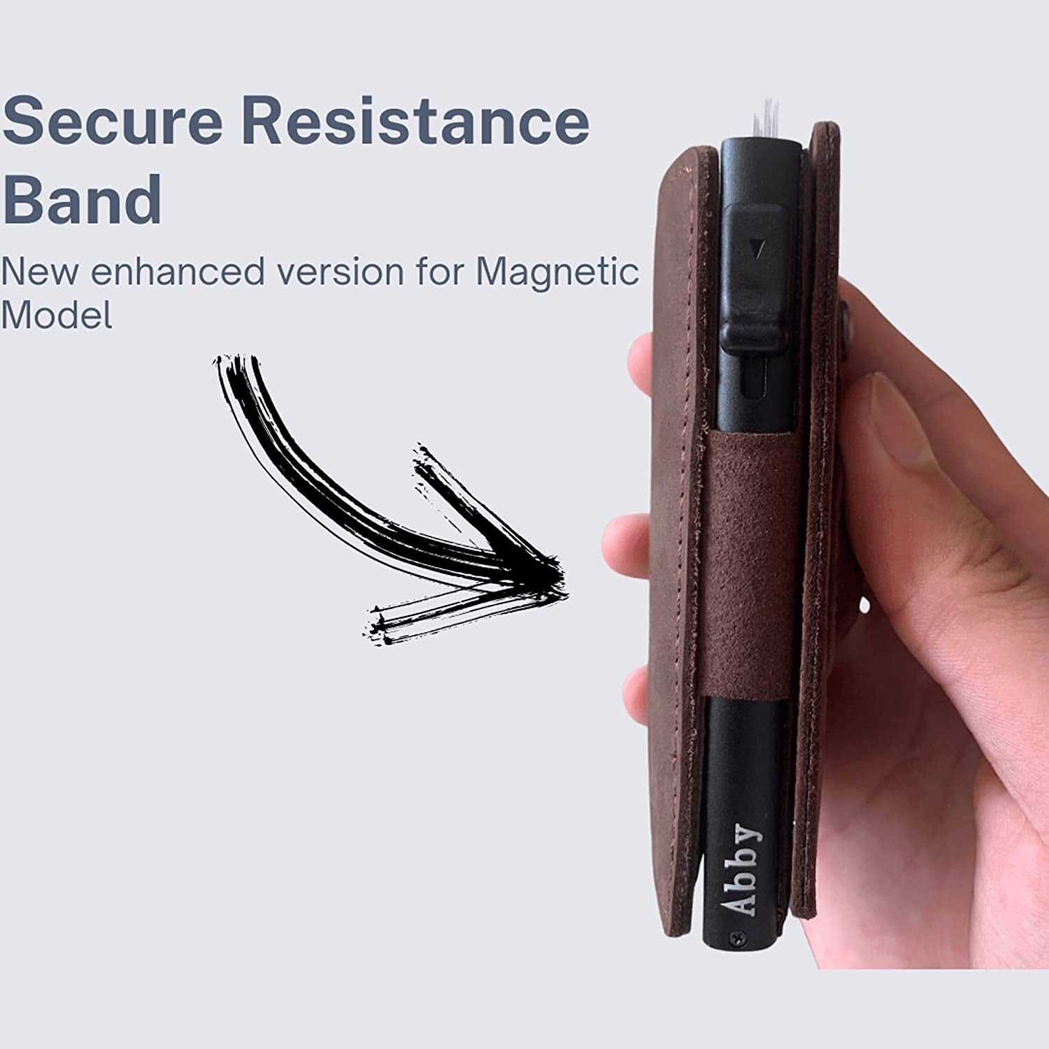 Abby'S Anti-Lost Slim Leather Airtag Wallet with Apple Airtag Case (Cocoa Brown) RFID Protection, Smart Thin Minimalist Pop up Credit Card Airtag Holder Trackable Wallet  ABBY   