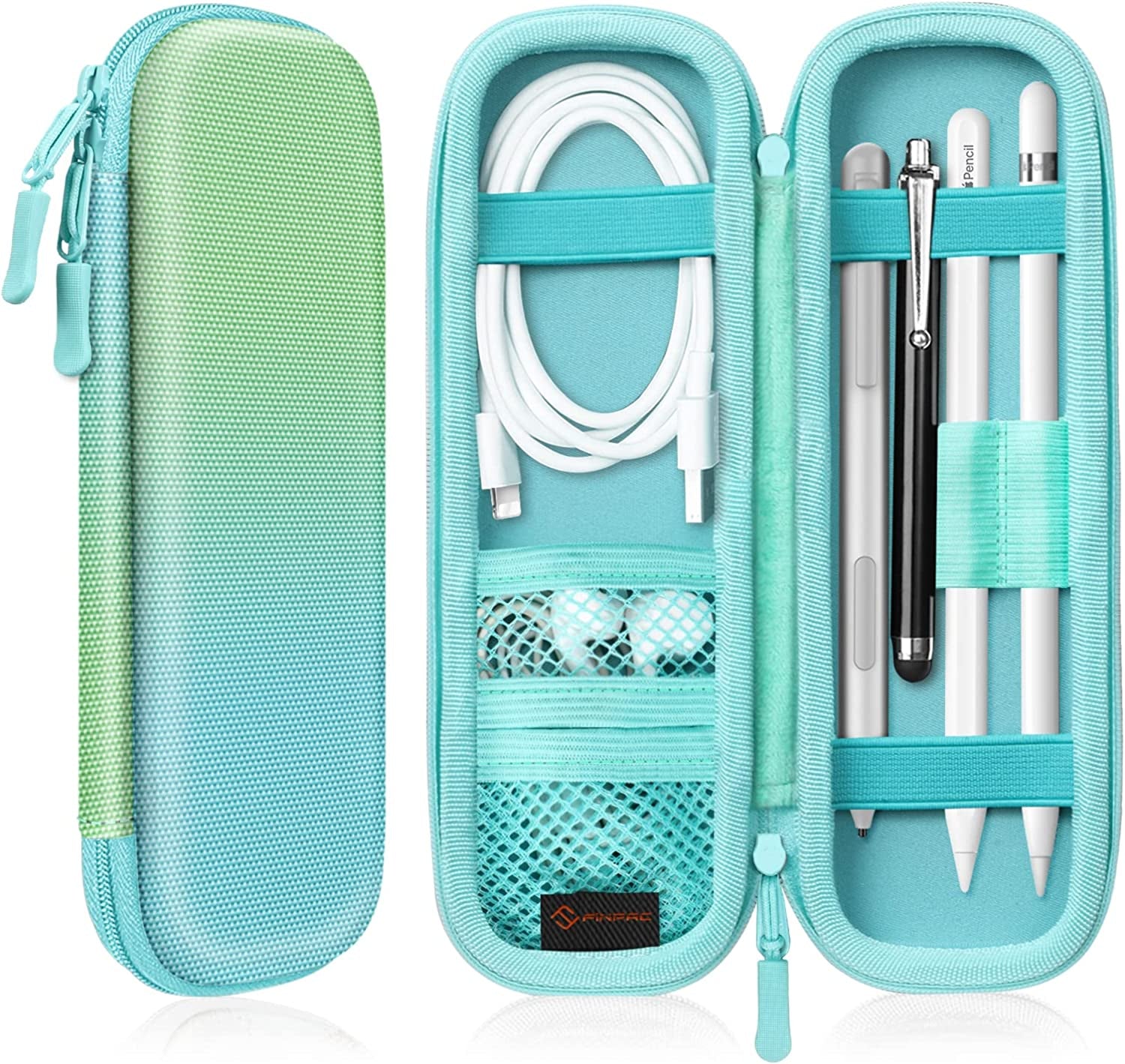 Fintie Holder Case for Apple Pencil (1St and 2Nd Generation), PU Leather Protective Carrying Bag Sleeve Compatible with Apple Pen Accessories, USB Cable, Samsung Stylus, Lilac Marble  Fintie Seaside Ombre  