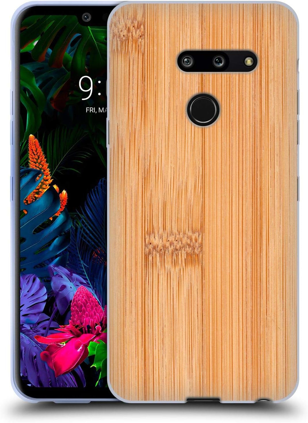 Head Case Designs Officially Licensed Pldesign Rustic Brown Old Wood Wood and Rust Prints Soft Gel Case Compatible with LG G8 Thinq  Head Case Designs Light Brown Bamboo  