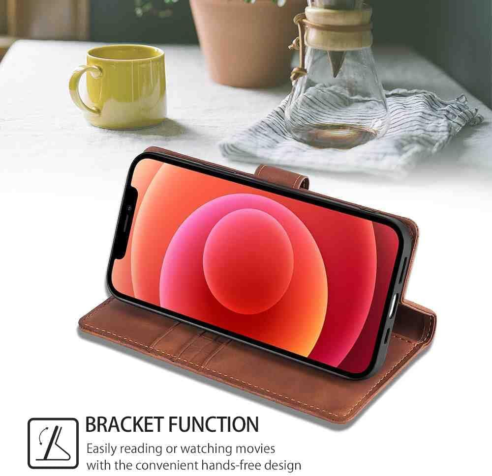 Mojiery Phone Cover Wallet Folio Case for LG V30, Premium PU Leather Slim Fit Cover for LG V30, 3 Card Slots, Good Design, Brown  MojieRy   