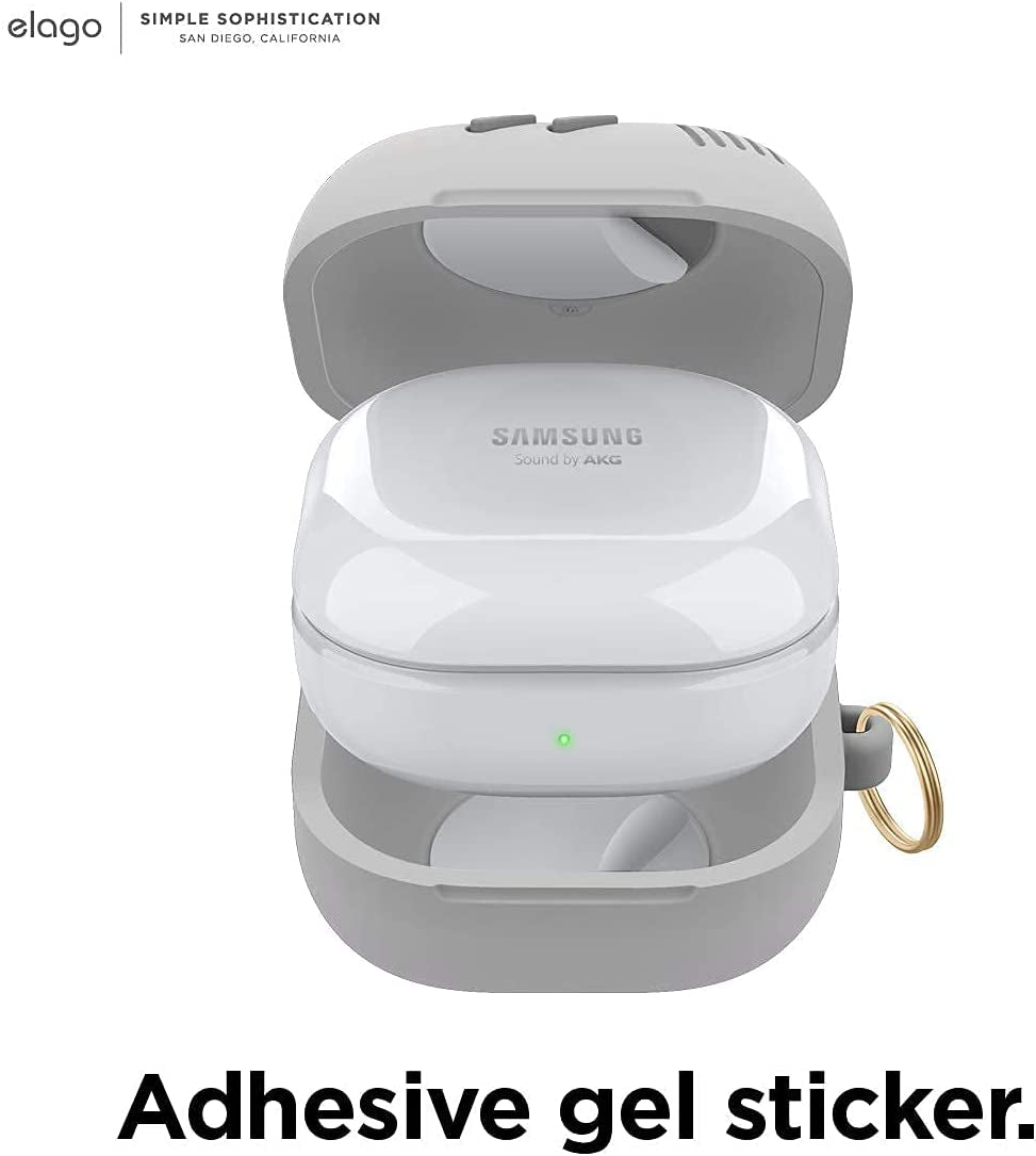 Elago GB5 Case Compatible with Samsung Galaxy Buds 2 Pro Case (2022) / Galaxy Buds 2 Case (2021) / Galaxy Buds Pro Case (2021) / Galaxy Buds Live Case (2020) [US Patent Registered] [Light Grey]  elago   