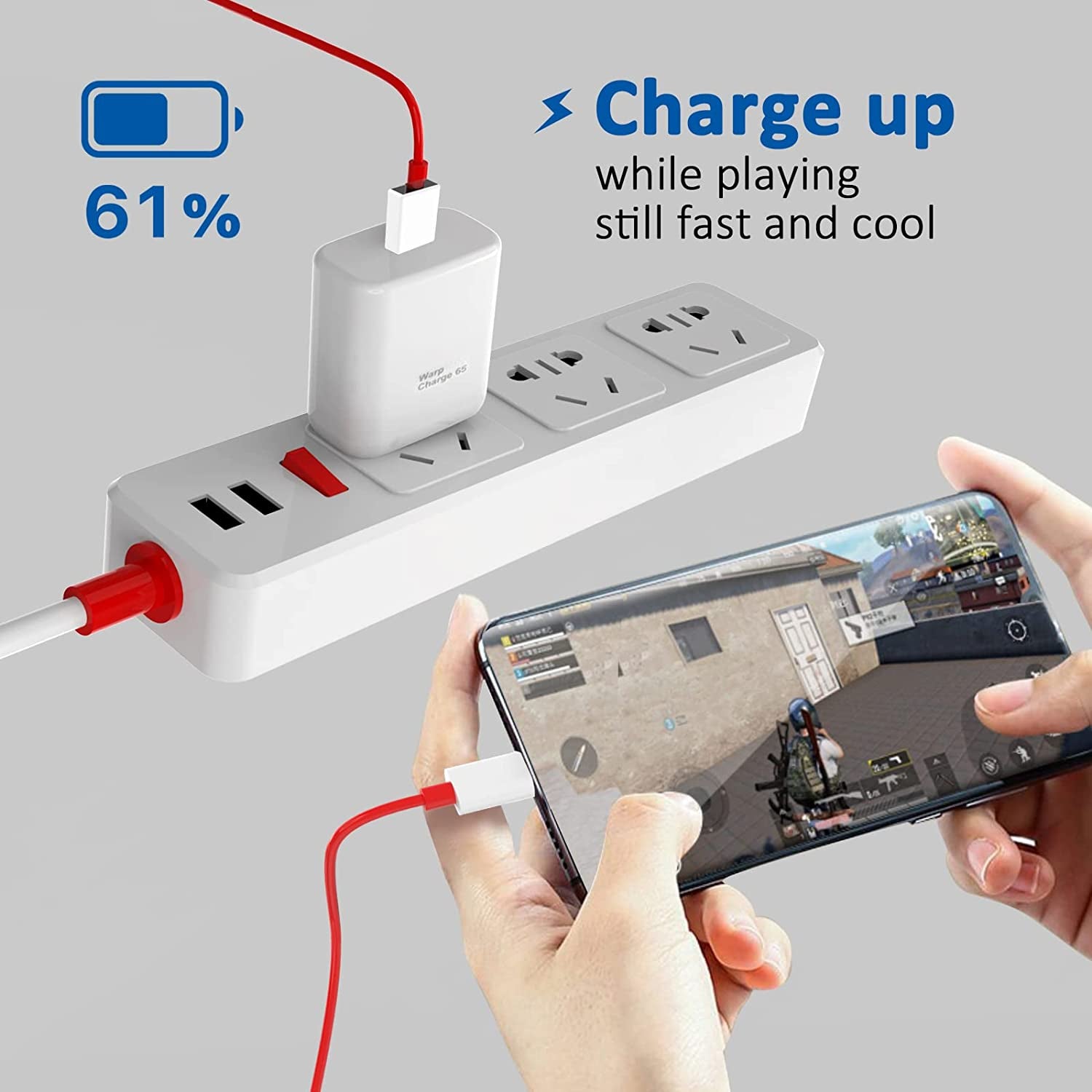 Warp Charger 65W for Oneplus 9R/9RT 5G/9/9 Pro, Oneplus Charger Warp Charge for Oneplus Nord 2 5G/8T/8T+ 5G,USB Wall Plug Block Replacement with Warp Charging USB a to C Cable（3.3Ft）  Shenzhen good-she technology Co., Ltd.   