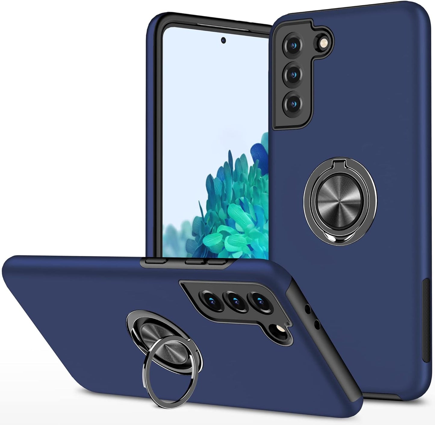 Galaxy S22 plus Case for Samsung Galaxy S22 plus Case Military Grade Shockproof Built-In Ring Holder Kickstand Car Mount Armor Heavy Duty Protective Case for Galaxy S22+ plus Phone Case (Red)  Dionsibei Blue  