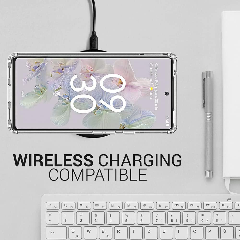 Niopiee for Google Pixel 6A Case Crystal Clear Hard Slim Case Hybrid Shockproof Bumper with Tempered Glass Screen Protector Full Body Anti-Yellow Anti-Scratch Phone Protective Cover  NIOPIEE   