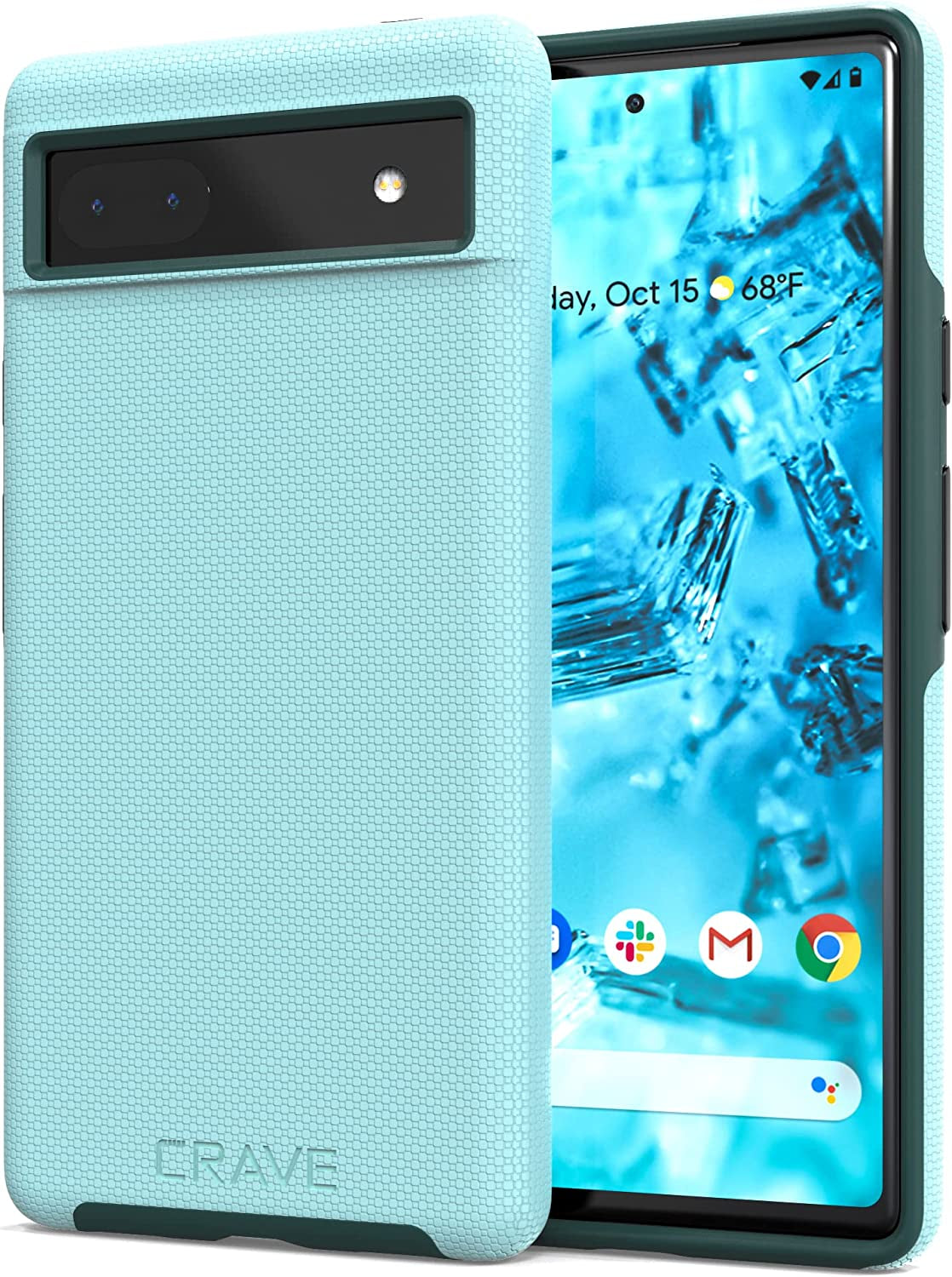 Crave Dual Guard for Google Pixel 6A Case, Shockproof Protection Dual Layer Case for Google Pixel 6A - Black  Crave Aqua  