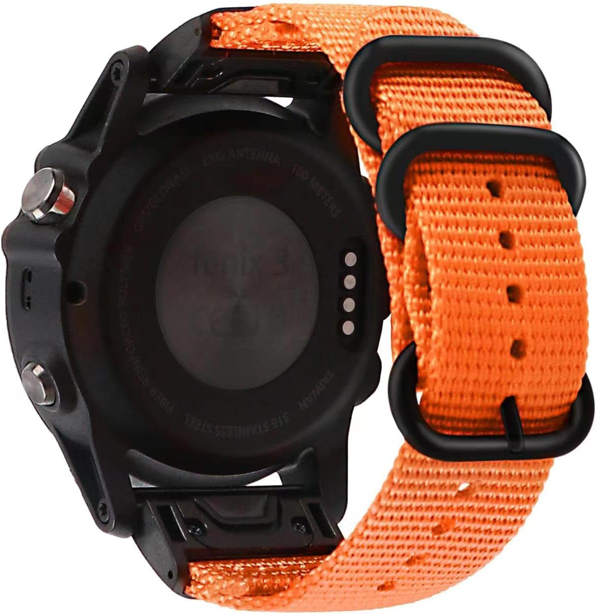 Zeit Diktator Watch Band for Garmin Fenix 7/Fenix 5/5 Plus/Fenix 6/6 Pro/Descent G1/Instinct/Forerunner 935 945/955/S60/S62/Epix，22Mm Nylon Quickfit Watch Strap for Men(Orange,22Mm)  Zeit Diktator   