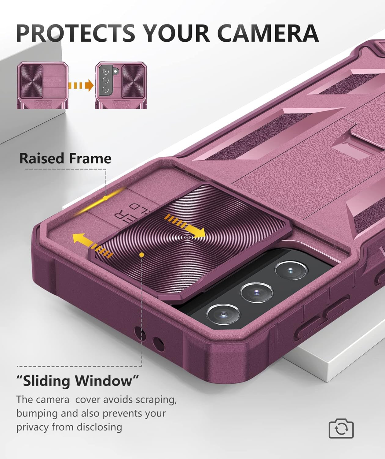 Soios for Samsung Galaxy S21 5G Case(𝙉𝙊𝙏 𝙛𝙤𝙧 𝙋𝙡𝙪𝙨 𝙎𝟮𝟭+ 𝙤𝙧 𝙐𝙡𝙩𝙧𝙖): Galaxy S21 5G 6.2" Case with Kickstand | Heavy Duty Protection Phone Cover | Durable Protective Shockproof Case  SOiOS   