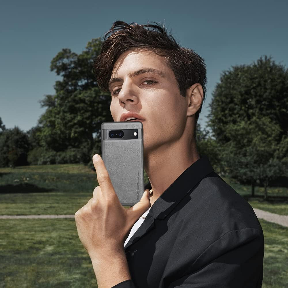 X-Level Google Pixel 7A Case, Thin Slim Premium PU Leather Elegant Soft TPU Bumper Shockproof Protective Cases Phone Cover for Google Pixel 7A 2023 (Gray)  X-level   