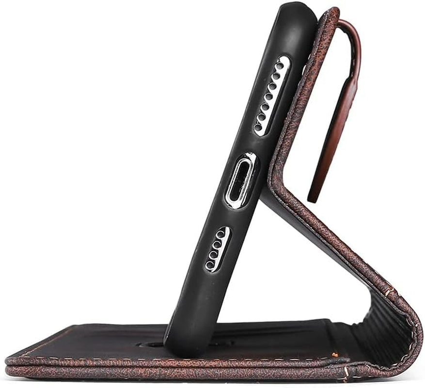 Fansipro Phone Cover Wallet Folio Case for LG G7 THINQ, Premium PU Leather Slim Fit Cover for G7 THINQ, 2 Card Slots, Easy Carry, Brown  Fansipro   