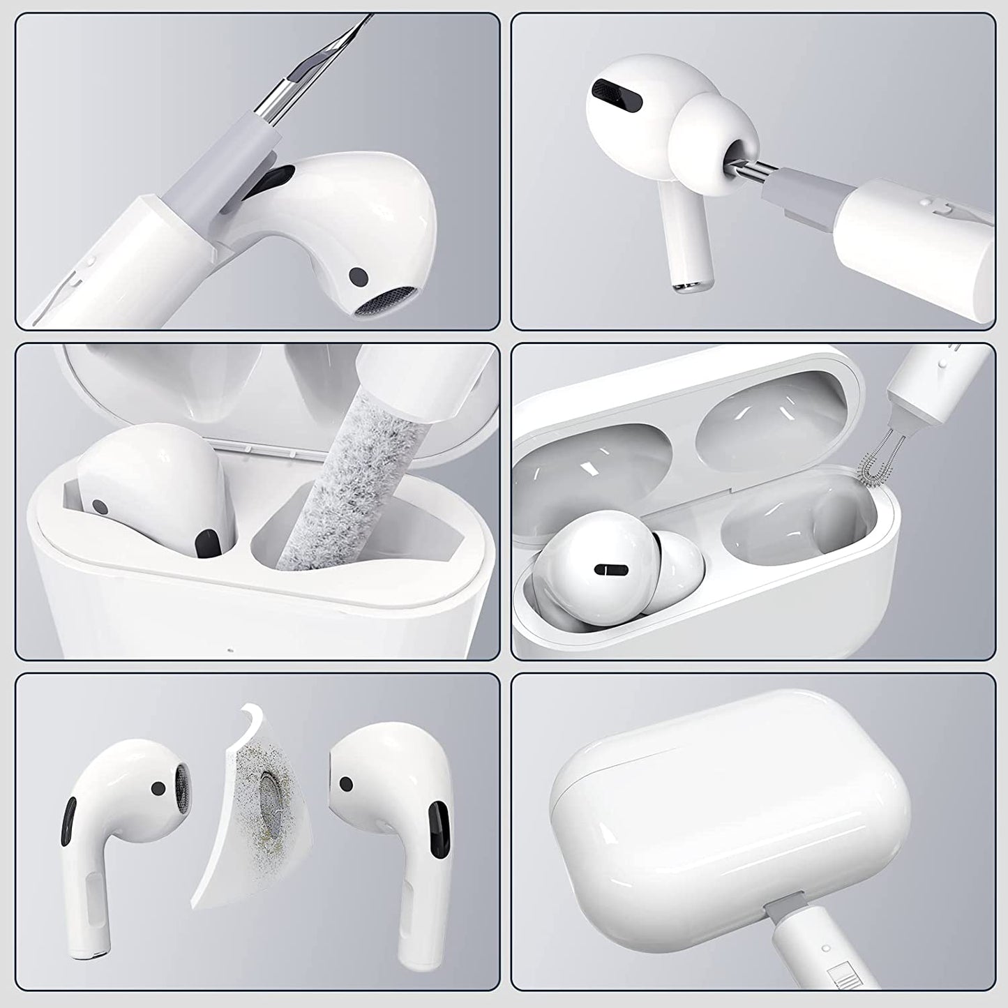 Phone Cleaning Kit Iphone Cleaner Earbuds Cleaner Kit- Repair Charging Port, Lightning Cables(And Type C), Speaker, Electonic Cleaner Tool for All Devices Cellphone Airpods Ipad  Grete Gotye   