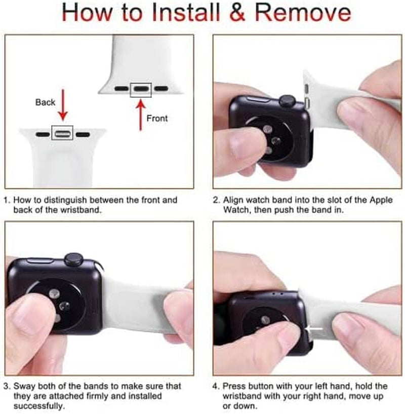 Valentine'S Day Holiday Watch Band Compatible with Apple Watch 38Mm 40Mm 42Mm 44Mm for Women Men Girls, Adjustable Soft Silicone Sport Strap Replacement Band with All Iwatch Series  MohuanDd   