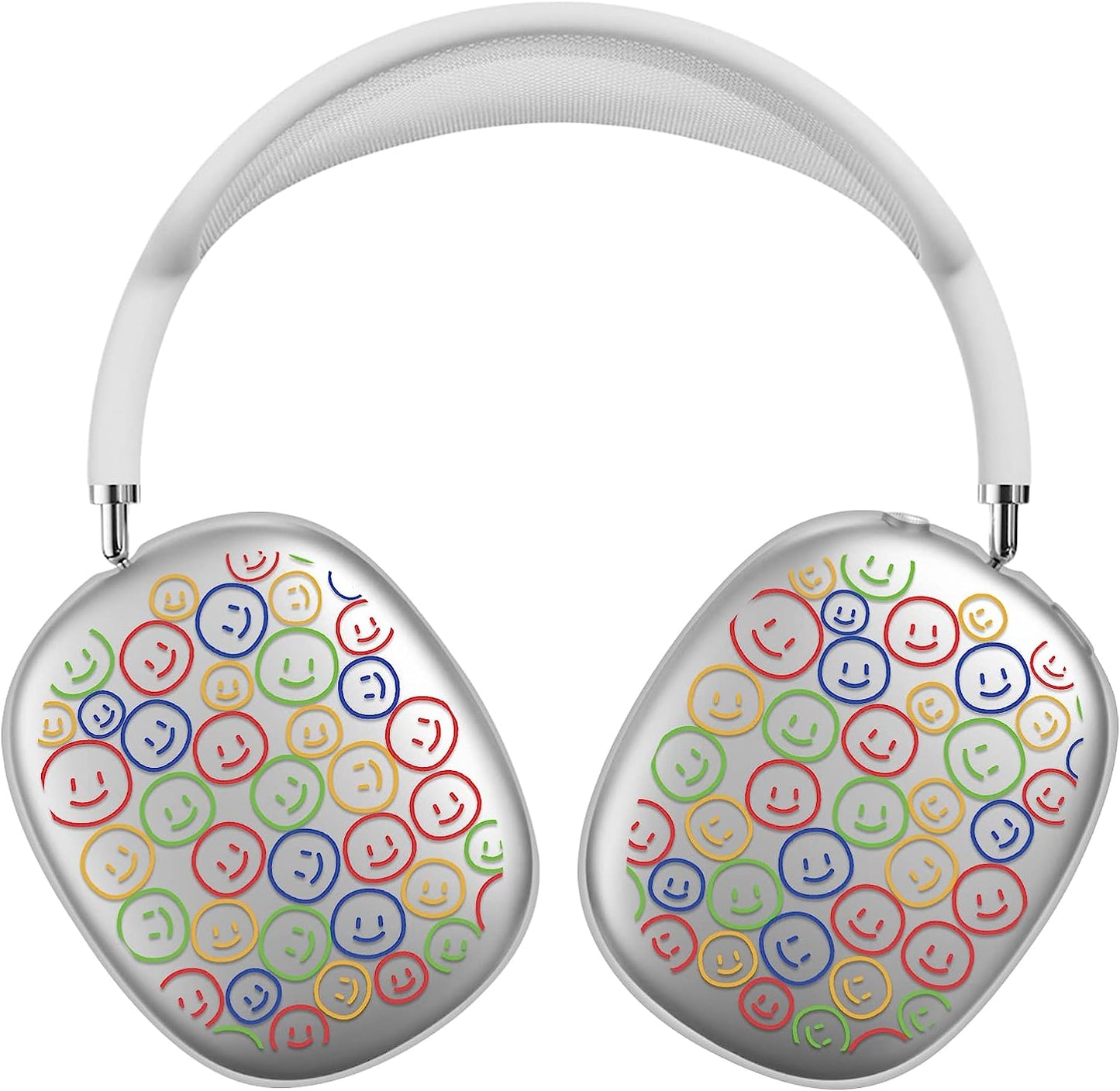 AIIEKZ Case Cover for Airpods Max, Painted Soft TPU Anti-Scratch Protective Ear Cups Case for Apple Airpods Max Headphones (Stars)  AIIEKZ Smiley Face  