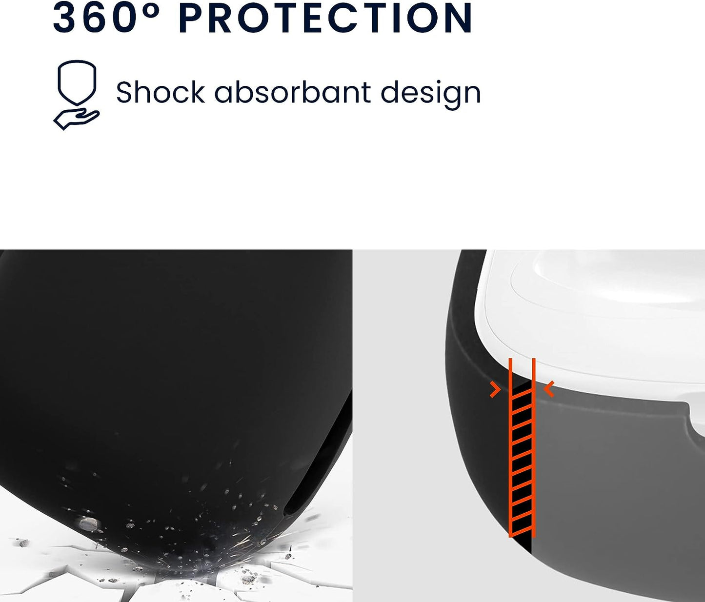 Kwmobile Case Compatible with Beats Fit Pro Case - Silicone Cover Holder for Earbuds - Black  KW-Commerce   