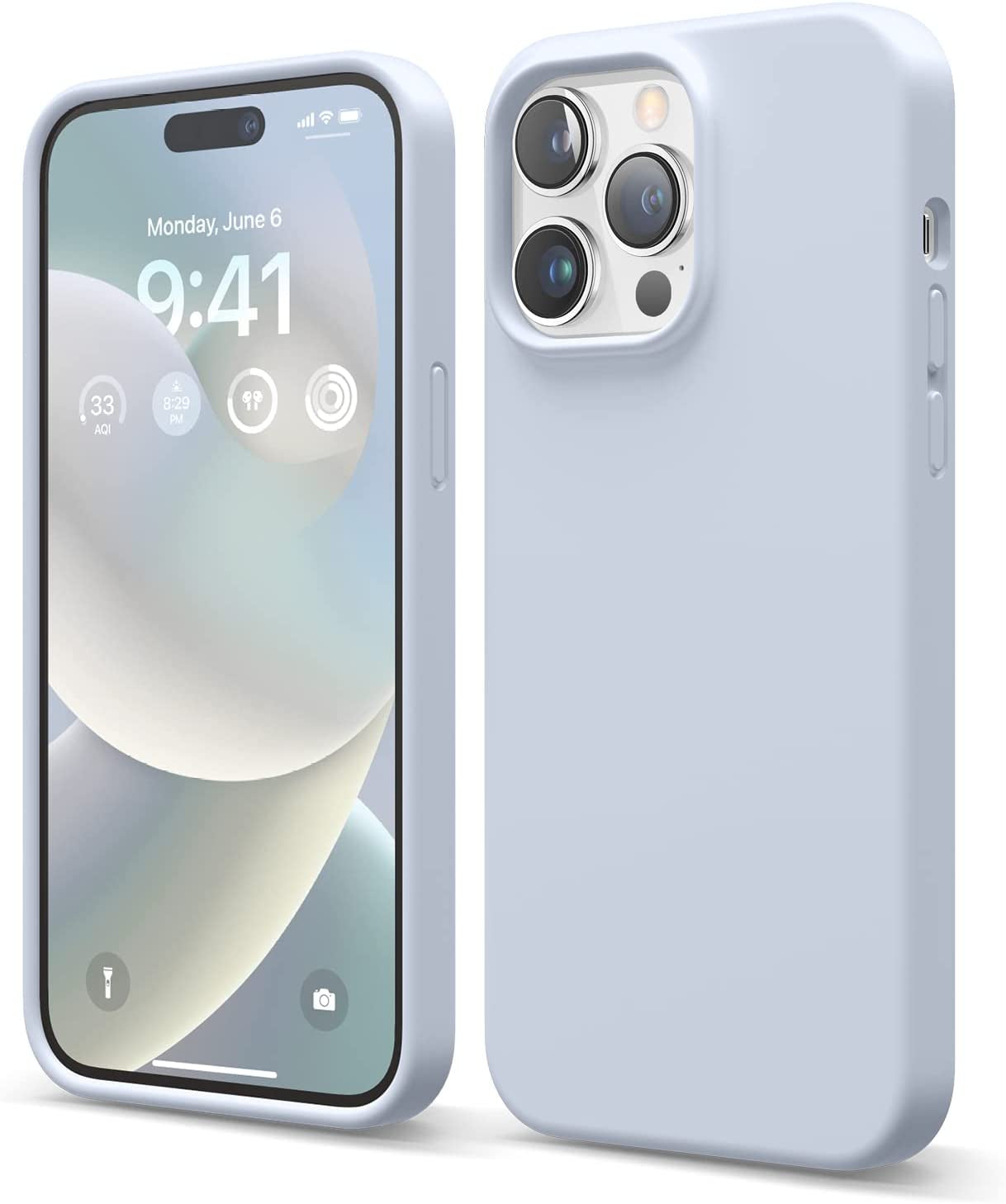 Elago Compatible with Iphone 14 Pro Max Case, Liquid Silicone Case, Full Body Protective Cover, Shockproof, Slim Phone Case, Anti-Scratch Soft Microfiber Lining, 6.7 Inch (Burgundy)  elago Light Blue  