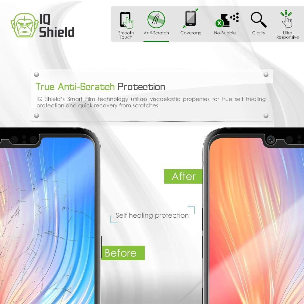 Iqshield Screen Protector Compatible with LG G8 Thinq (2-Pack)(Case Friendly) Anti-Bubble Clear TPU Film  IQShield   