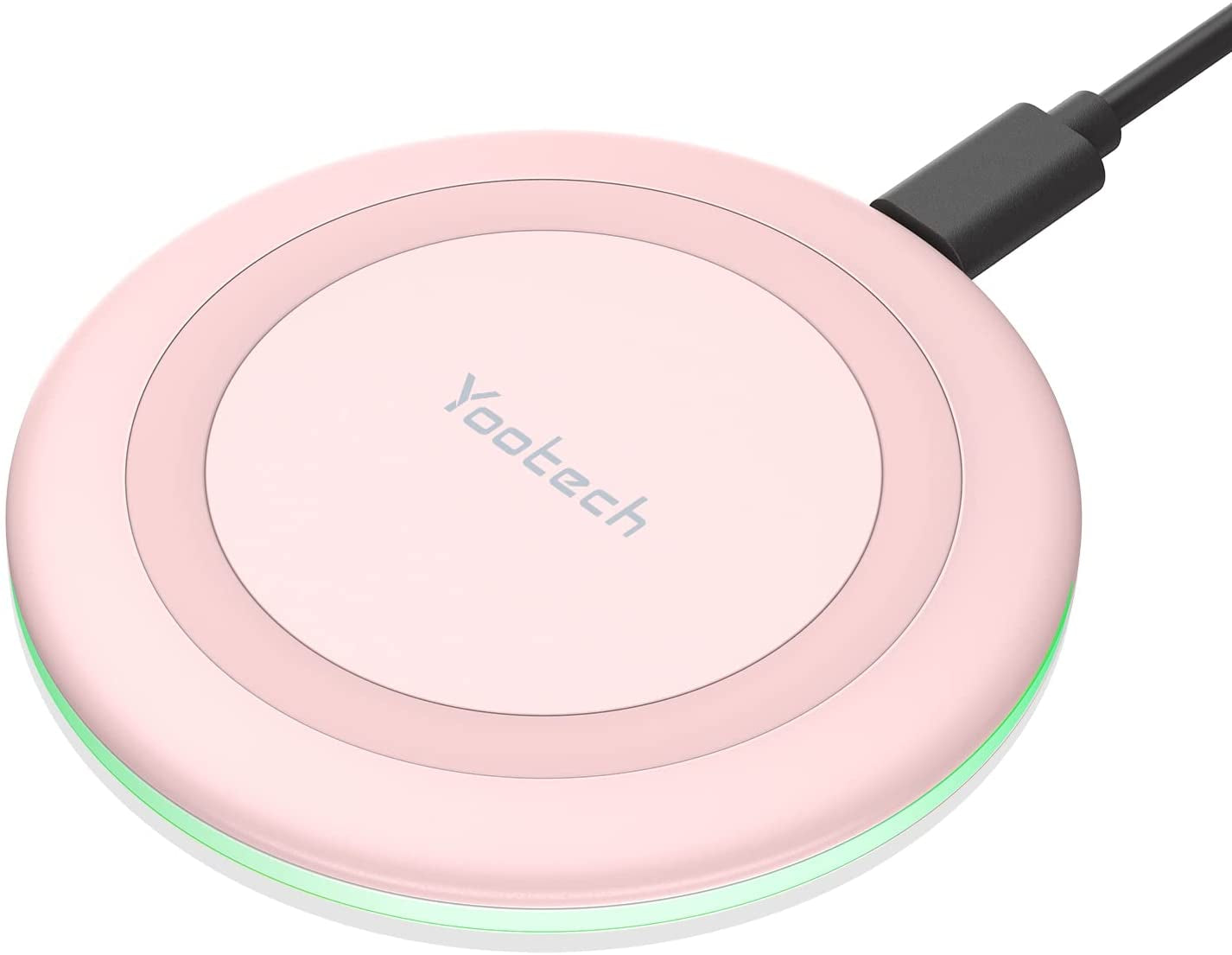 Yootech Wireless Charger,10W Max Fast Wireless Charging Pad Compatible with Iphone 14/14 Plus/14 Pro/14 Pro Max/13/13 Mini/Se 2022/12/11/X/8,Samsung Galaxy S22/S21/S20,Airpods Pro 2(No AC Adapter)  yootech Chalk Pink  