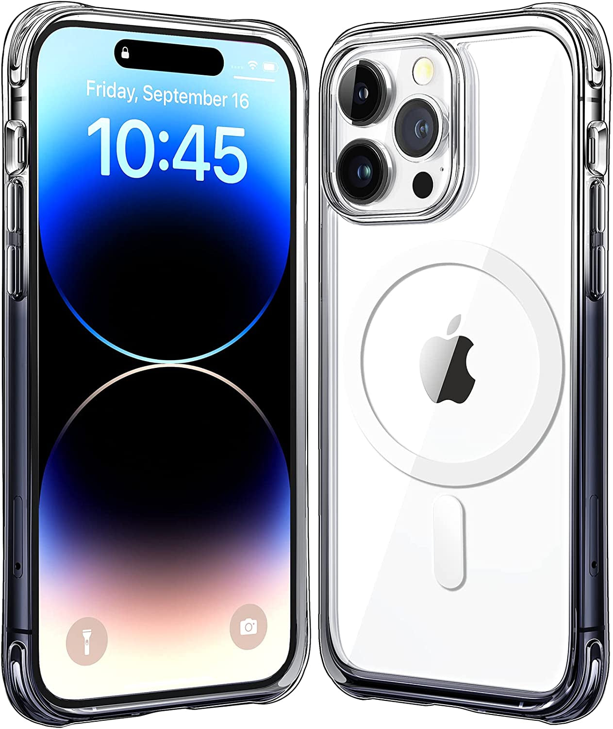 Mkeke for Iphone 14 Pro Max Case Clear Magnetic Version Work with Magsafe Non Yellowing Shockproof Case with Military Grade Protection for Apple Iphone 14 Pro Max 2022  Shenzhen Make Technology Company Limited Magnetic Gradient Light Black  