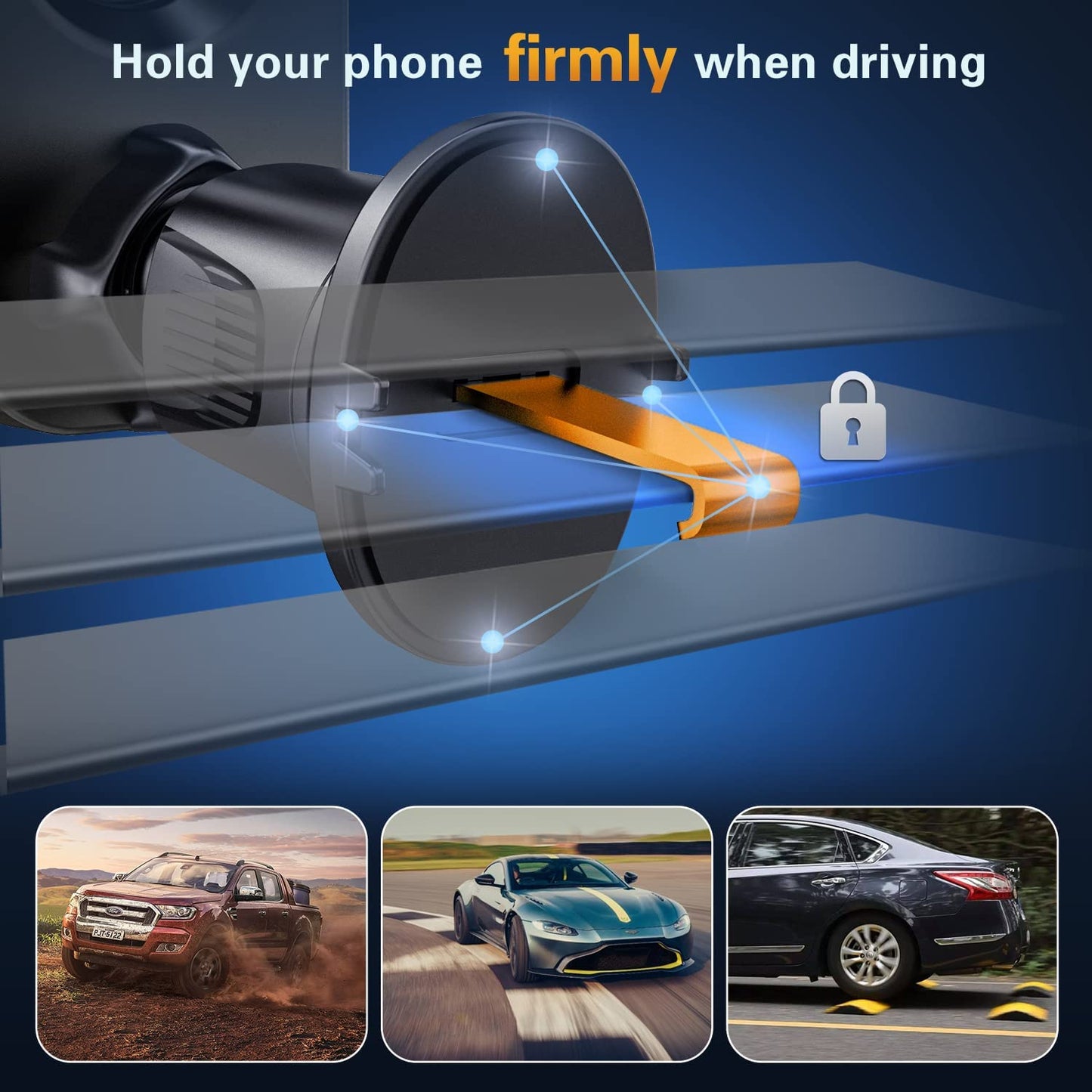 Pop-Tech Car Vent Phone Mount for Socket Grip, Air Vent Clip Phone Holder Compatible with Magsafe Wallet Black & Iphone Samsung Card Holder, Cell Phone Stand with Sticky Adhesive  pop-tech   