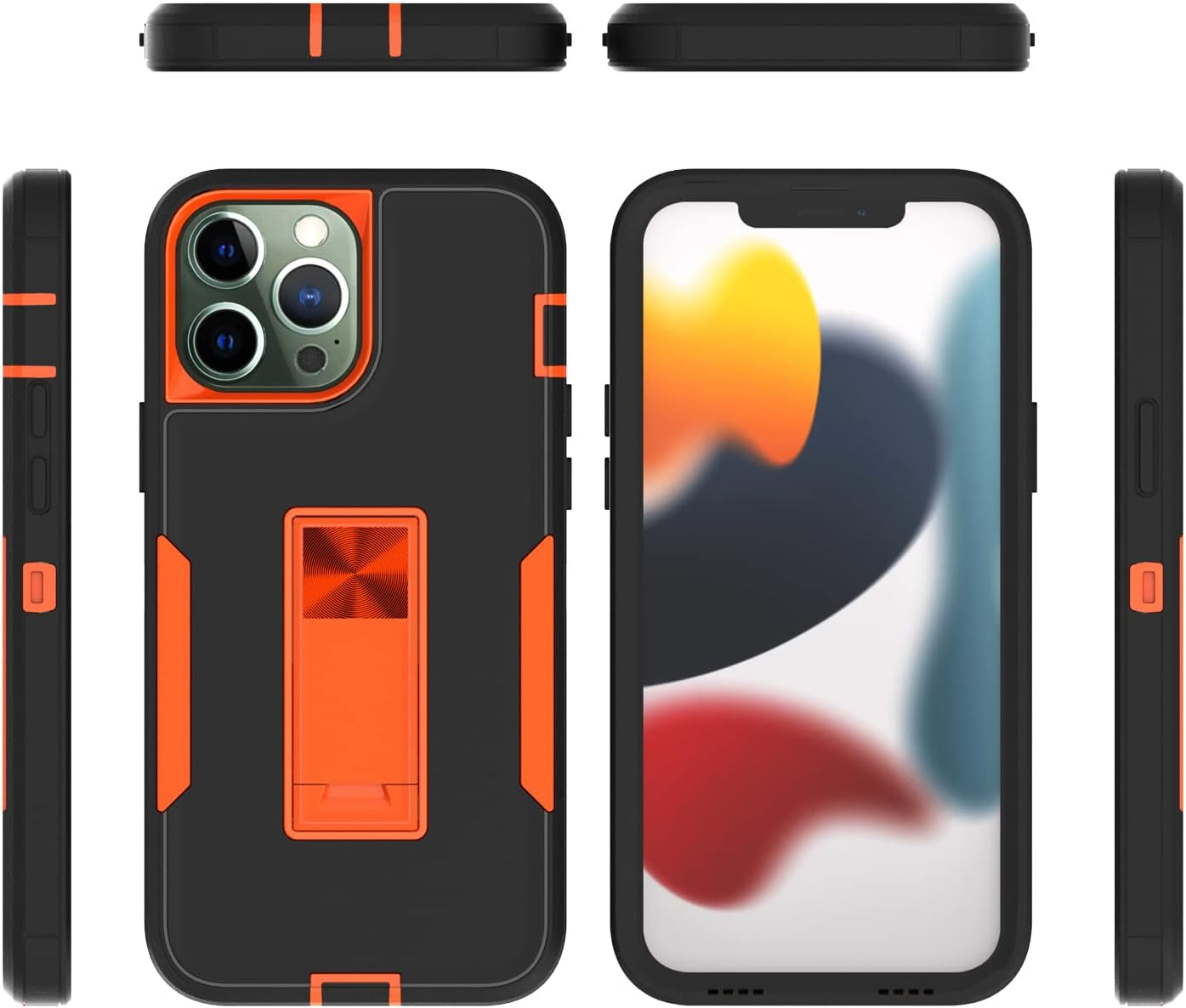 Wulibox Professional Design for Iphone 12 Pro Max Case with Stand, Military-Grade Drop Protection, Fit for Magnetic Car Mount, Upgrade Hard Pc&Premium Soft TPU Kickstand for Men Women (Cyan)  Wulibox   