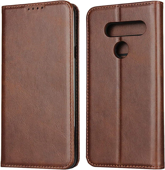 Icovercase for LG V40 Thinq Wallet Case, Premium PU Magnetic Leather Card Slots Holder Carry Kickstand Feature Flip Cover Case for LG V40 (Dark Brown)  iCoverCase   