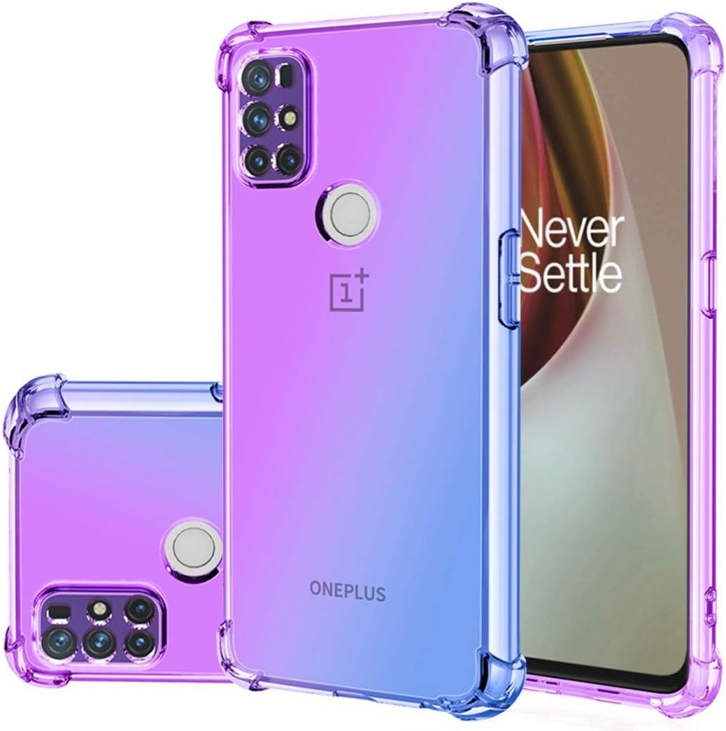 Gufuwo Case for Oneplus Nord N100 [Not Fit for Oneplus Nord N10] Cute Case Girls, Gradient Slim anti Scratch Soft TPU Phone Cover Shockproof Protective Case for Oneplus Nord N100 (Purple/Blue)  Gufuwo   