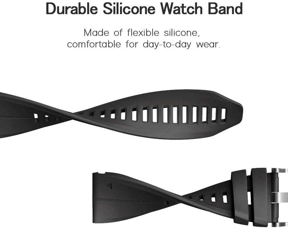 Notocity Compatible Fenix 5X plus Bands Fenix 7X Sport Silicone Replacement Watch Strap for Garmin Fenix 5X/Fenix 5X Plus/Fenix 6X/Fenix 6X Pro/Fenix 3/Hr/Descent MK1/D2 Delta PX/D2 Charlie(Black/Army Green)  NotoCity   