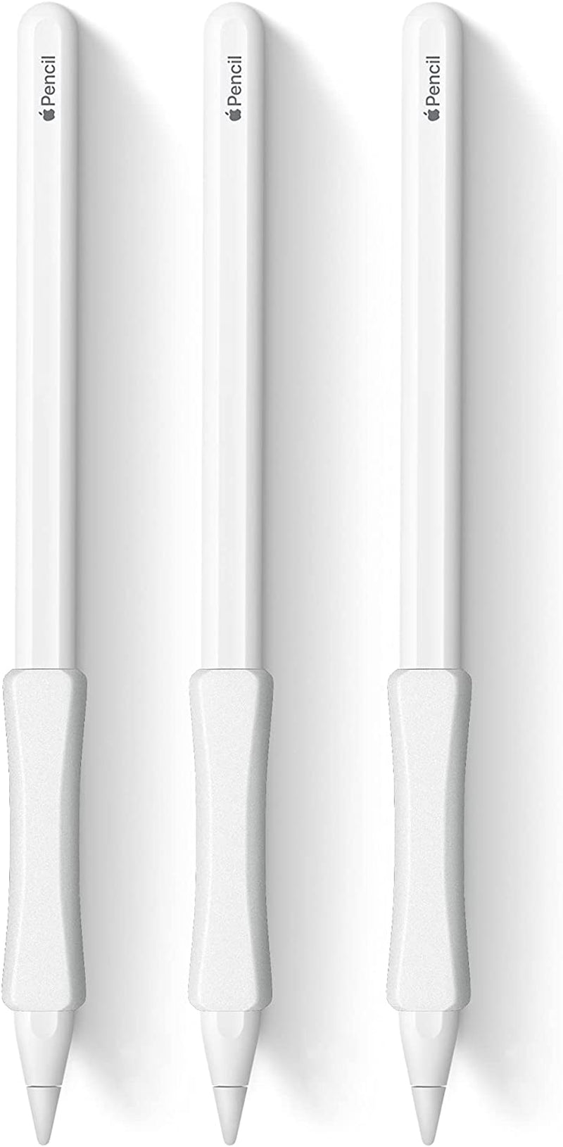 3 Pack Ipencil Grips Case Cover Silicone Sleeve Holder Compatible with Apple Pencil 2Nd Generation, Ipad Pro 11 12.9 Inch 2018(White, Pink, Purple)  Litumfen White*3  