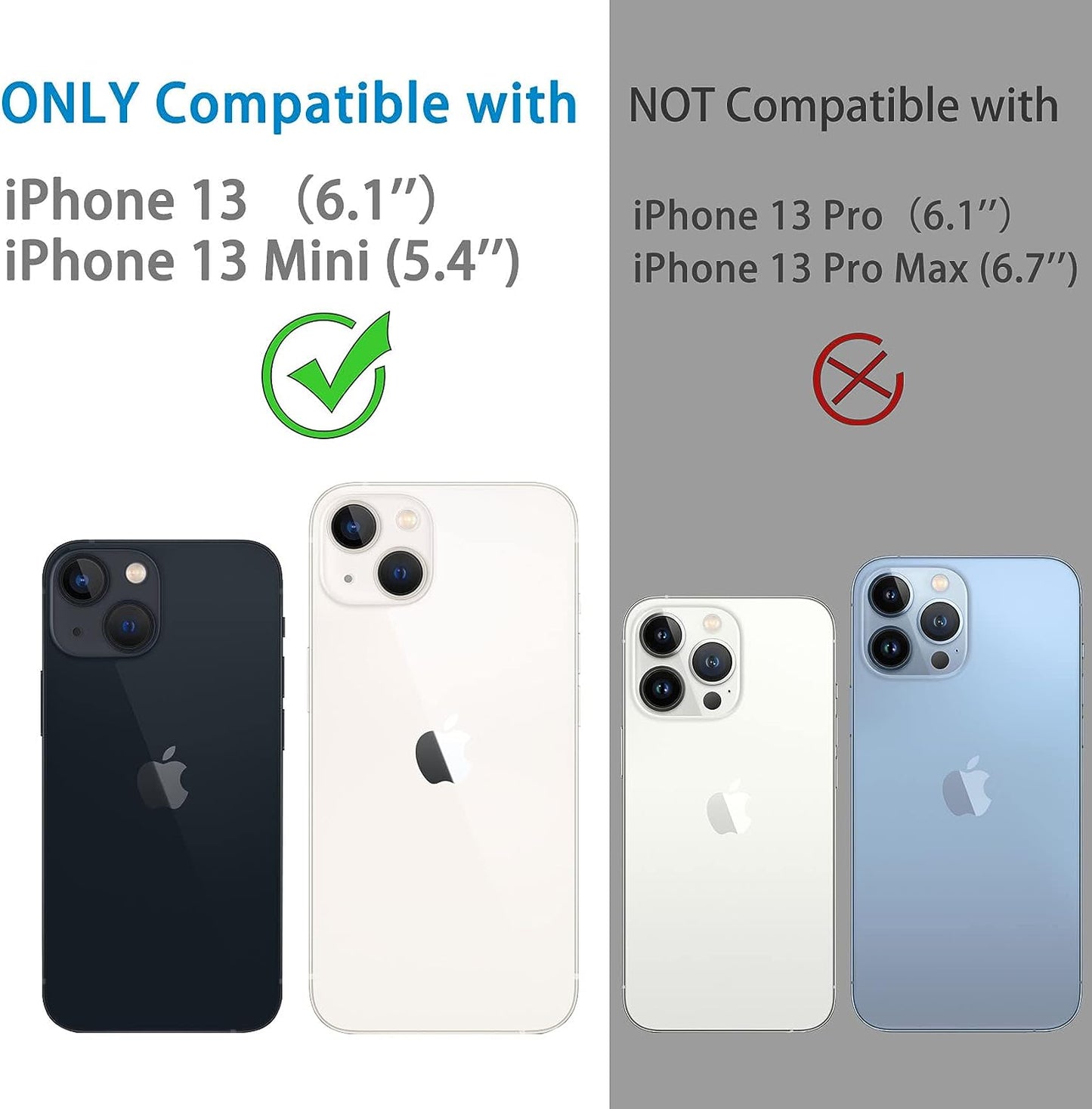 Dengduoduo 【3 Pack】 Tempered Glass Camera Lens Protector for Iphone 13 6.1" & Iphone 13 Mini 5.4", Ultra HD, 9H Hardness, Anti-Scratch, Case Friendly, Easy to Install [No Affect on Night Shots]  Dengduoduo   