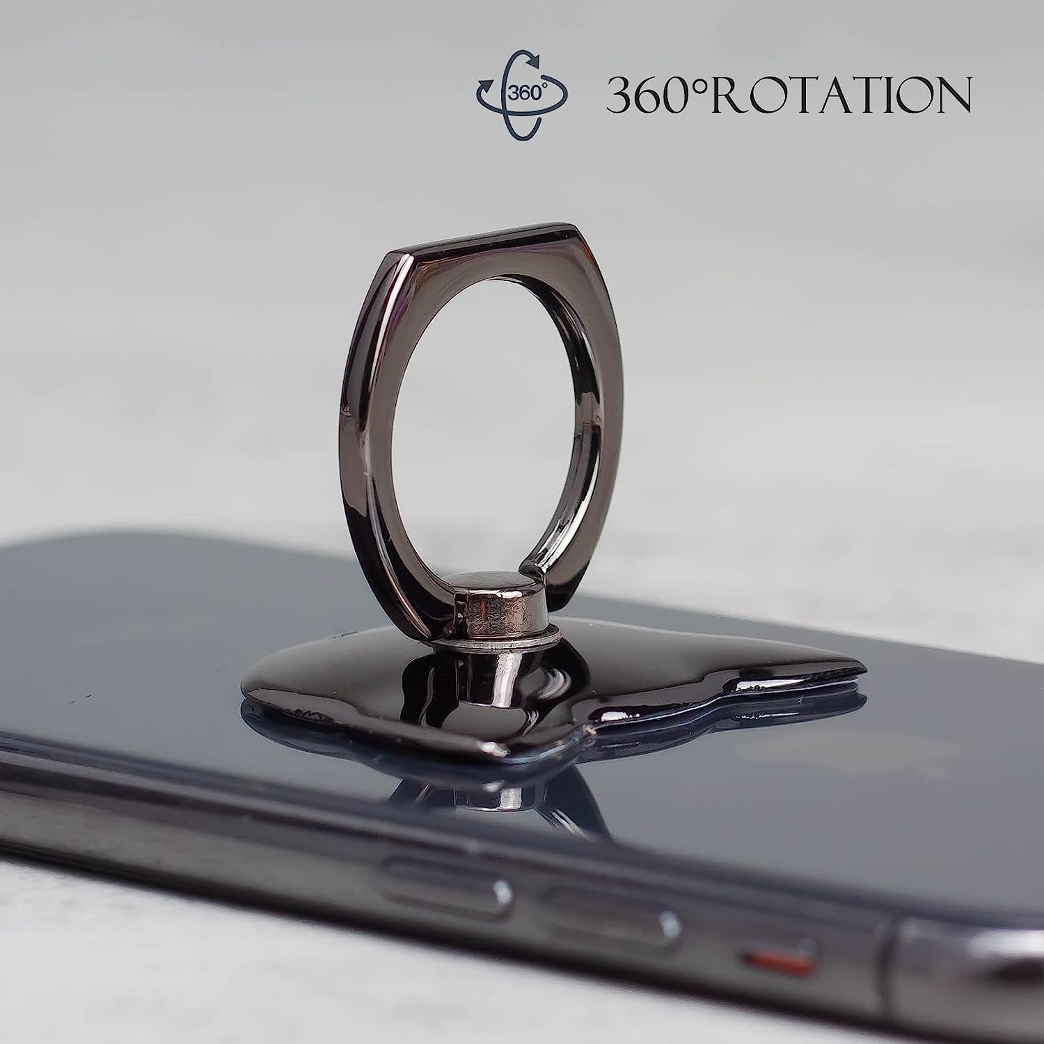 [2 Packs] Cat Glossy Cell Phone Ring Holder Stand, 360 Degree Rotation Finger Ring Kickstand with Polished Metal Phone Grip for Magnetic Car Mount, Smartphone Accessories  Wansurs   