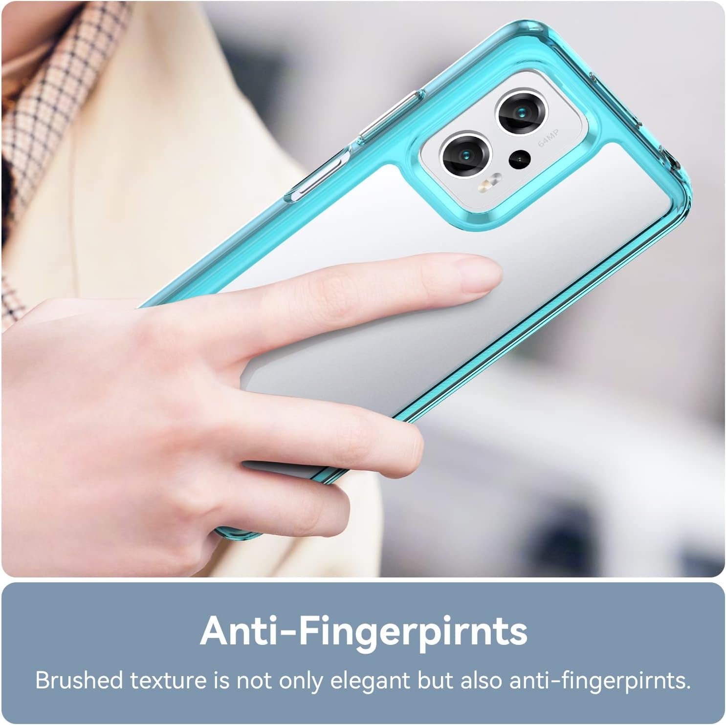 DFTCVBN Phone Case for Redmi Note 11T Pro+/Redmi Note 11T Pro Plus/Redmi K50I/X4 GT Case with Screen Protector, Soft Bumper with Clear Crystal PC Hard Back Cover Cases for Xiaomi Poco X4 GT Clear Blue  DFTCVBN   