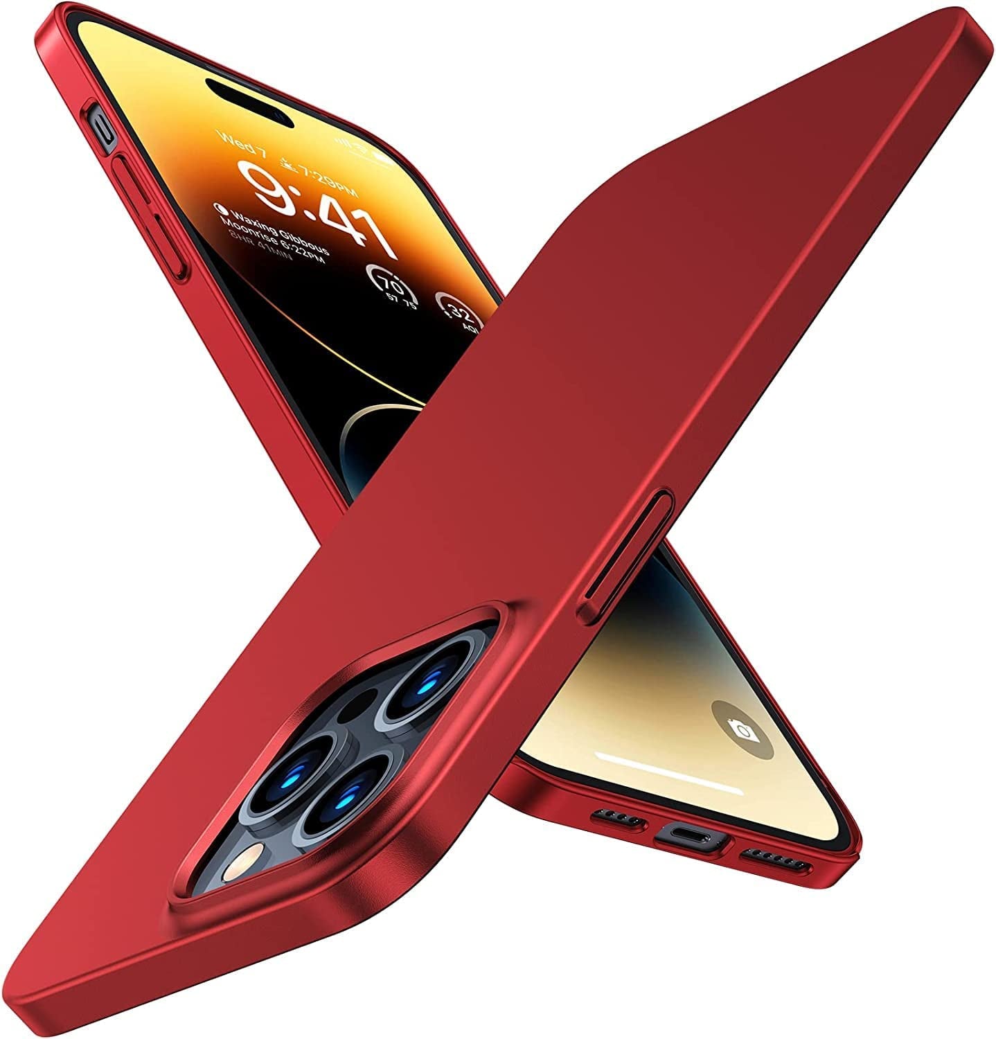 TORRAS Slim Fit Designed for Iphone 14 Pro Max Case 6.7 Inch, Ultra-Thin 14 Pro Max Case 2022, Lightweight Hard PC Cover Phone Cases for Iphone 14 Pro Max Phone Case Black, Originfit  TORRAS Lucky Red  