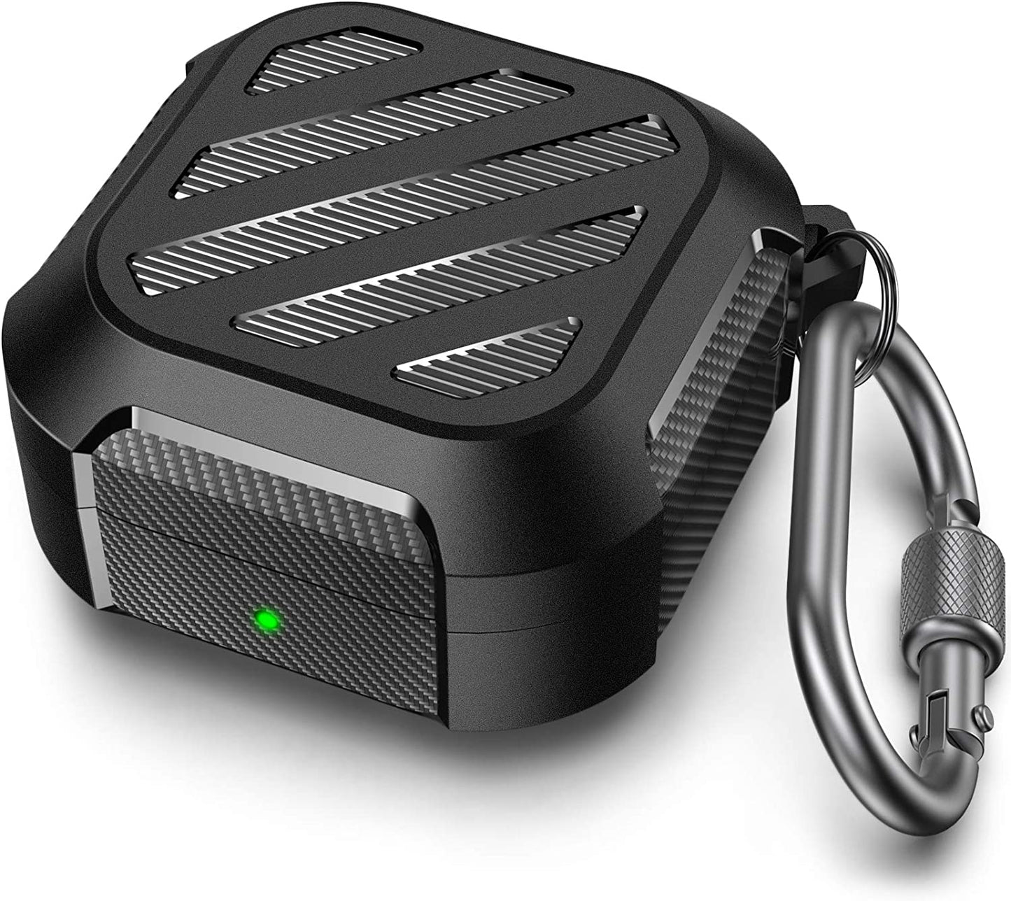 Ahastyle Compatible with Samsung Galaxy Buds 2 Pro Case/Galaxy Buds 2 Case/Galaxy Buds Pro Case/Galaxy Buds Live Case Transparent Cover [Anti-Yellowing] (Shine)  AHASTYLE Army Black  