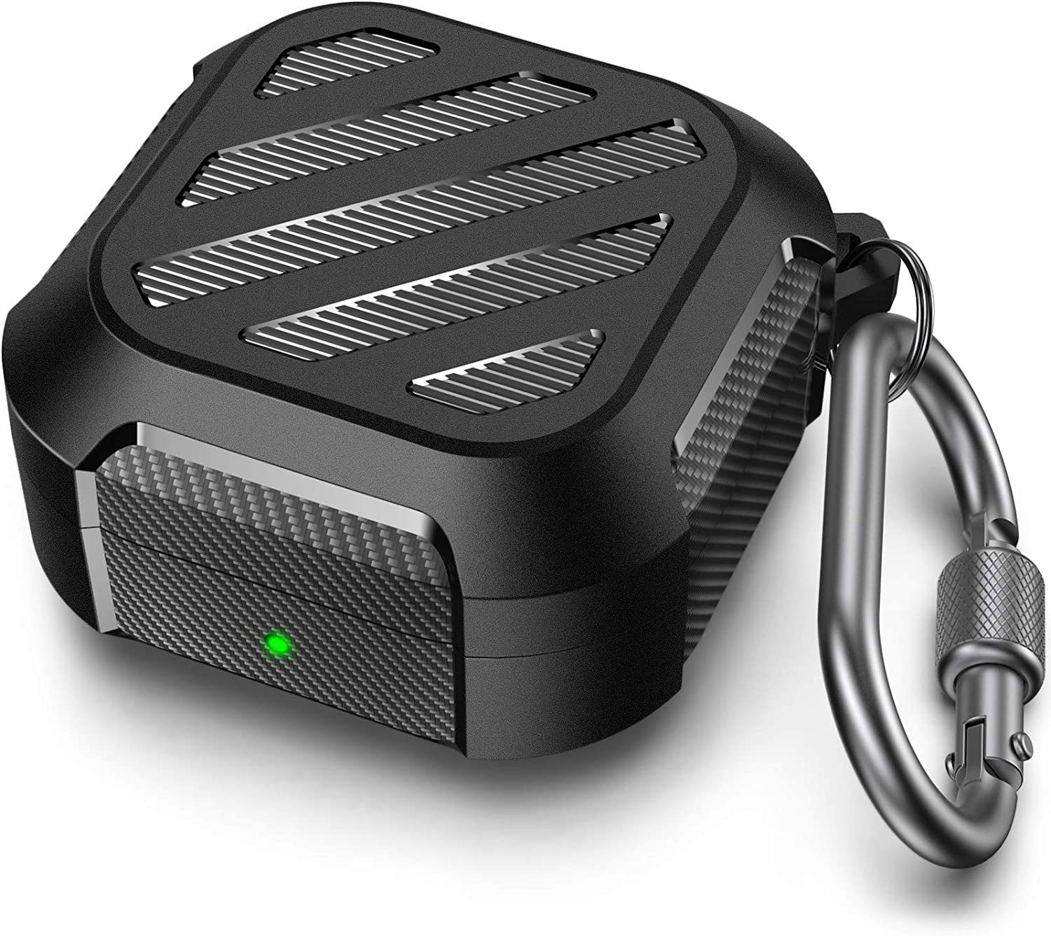 Ahastyle Compatible with Samsung Galaxy Buds 2 Pro Case/Galaxy Buds 2 Case/Galaxy Buds Pro Case/Galaxy Buds Live Case Transparent Cover [Anti-Yellowing] (Shine)  AHASTYLE Army Black  