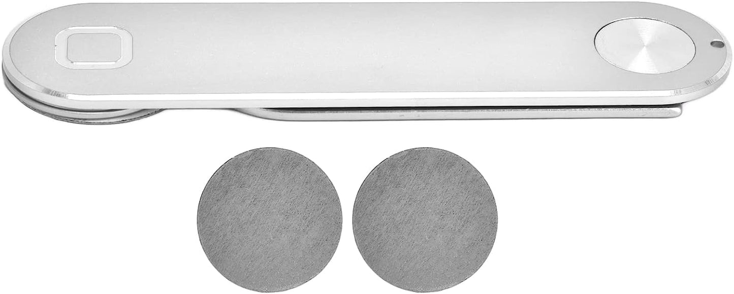 Magnetic Phone Holder for Laptop, Adjustable Phone Monitor Side Mount for Smartphones, for Home Office (Silvery)  Schellen   