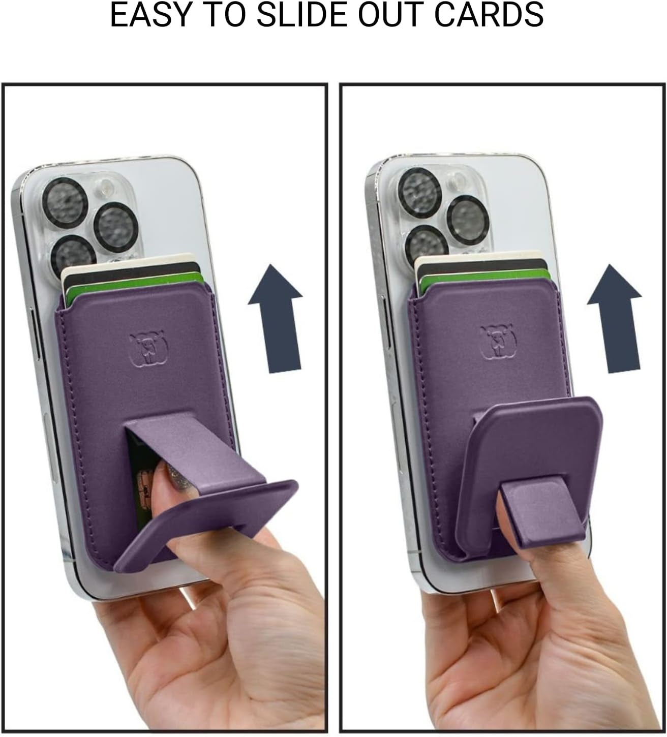 Beaverr Magnetic Card Wallet with Kickstand, Compatible with Magsafe, for Iphone 14 Pro Max/14 Pro/14/14 Mini, Iphone 13 Pro Max/13 Pro/13/13 Mini, Iphone 12 Pro Max/12 Pro/12/12 Mini (Wine)  Beaverr   