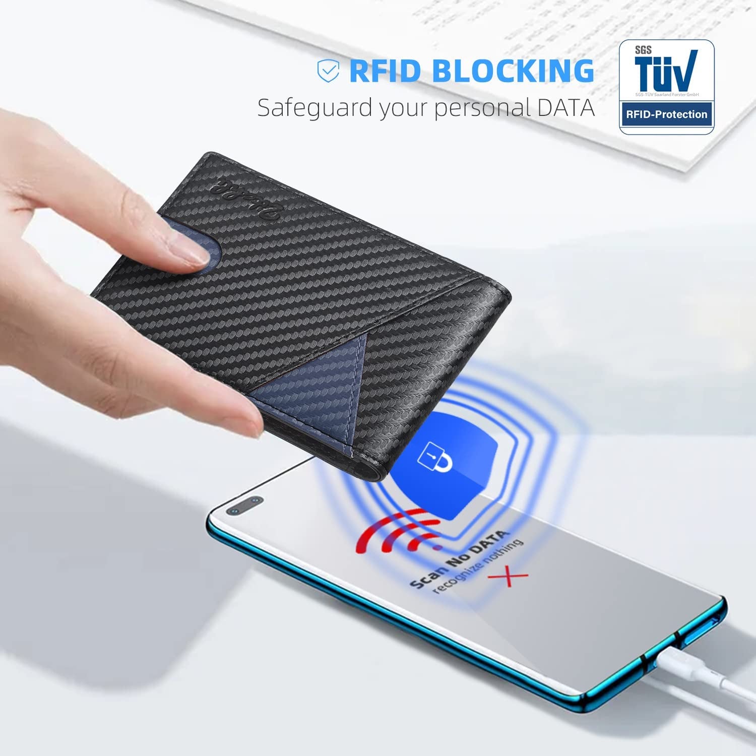 Zitahli Wallet for Men - with Money Clip Slim Leather Slots Credit Card Holder RFID Blocking Bifold Minimalist Wallets with Gift Box  Zitahli   