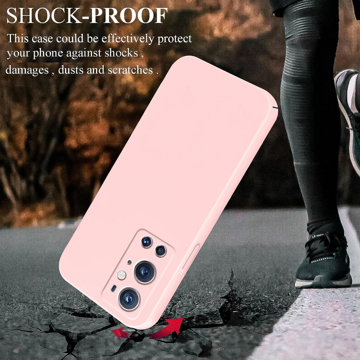 Yarxiawin for Oneplus 9 Pro Case Shockproof Pink, Oneplus 9 Pro Phone Case Thin Hard PC Protective Case Anti-Fingerprint Cover with Ultimate Delicate Touch Feeling (Pink)  Yarxiawin   