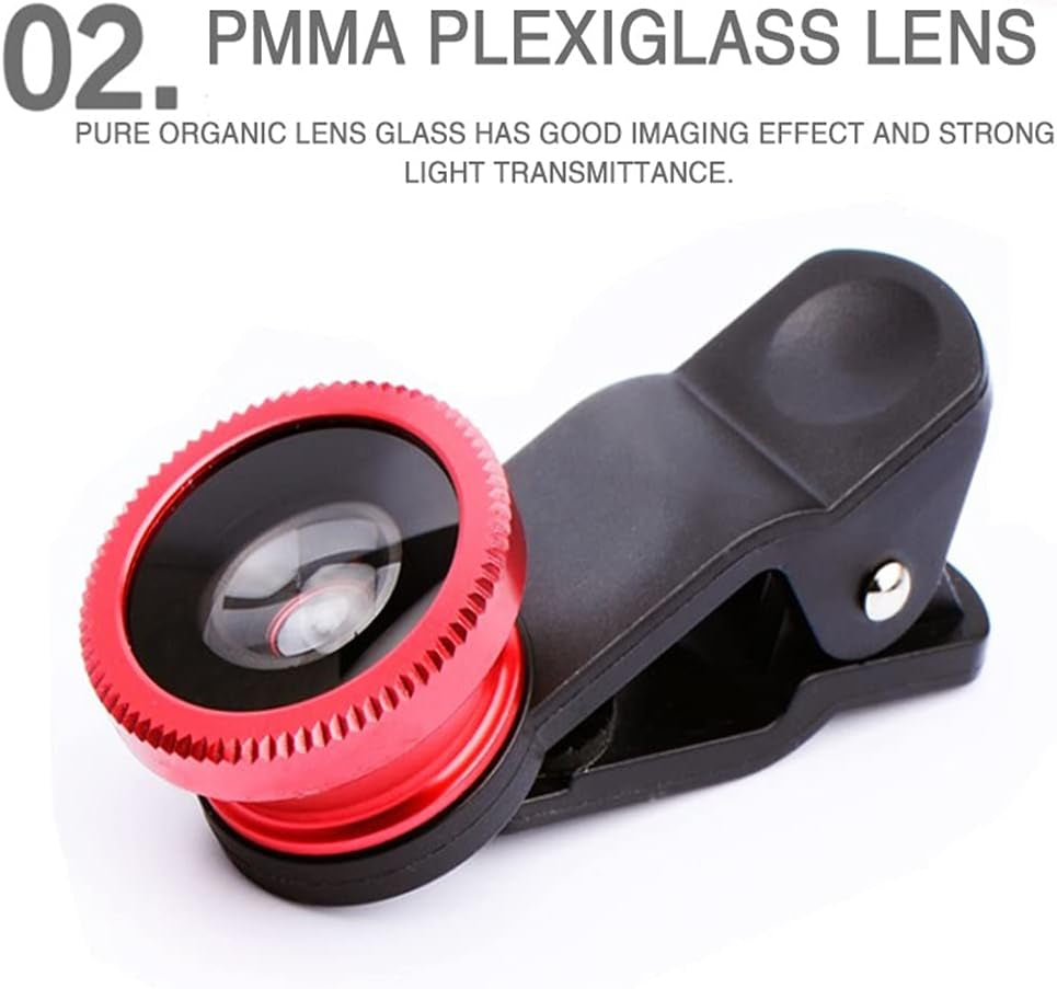 MXIAOXIA 3In1 Fisheye Phone Lens 0.67X Wide Angle Zoom Lens Fish Eye Macro Lenses Camera Kits with Clip Lens on the Phone for Smartphone  mxiaoxia   