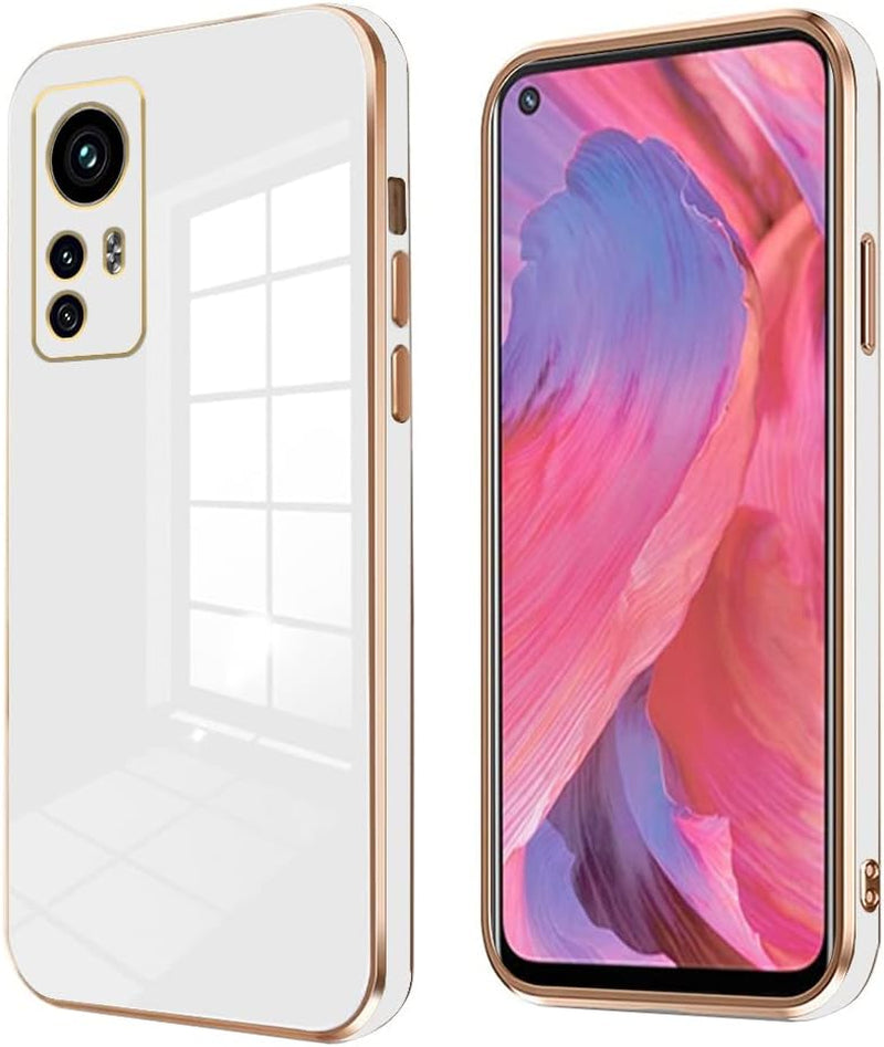 Wousunly Compatible with Redmi Note 12S Case Silicone Pink, Plating Xiaomi Redmi Note 12S Phone Case Shockproof Thin and Soft Cover (Green)  Wousunly White  