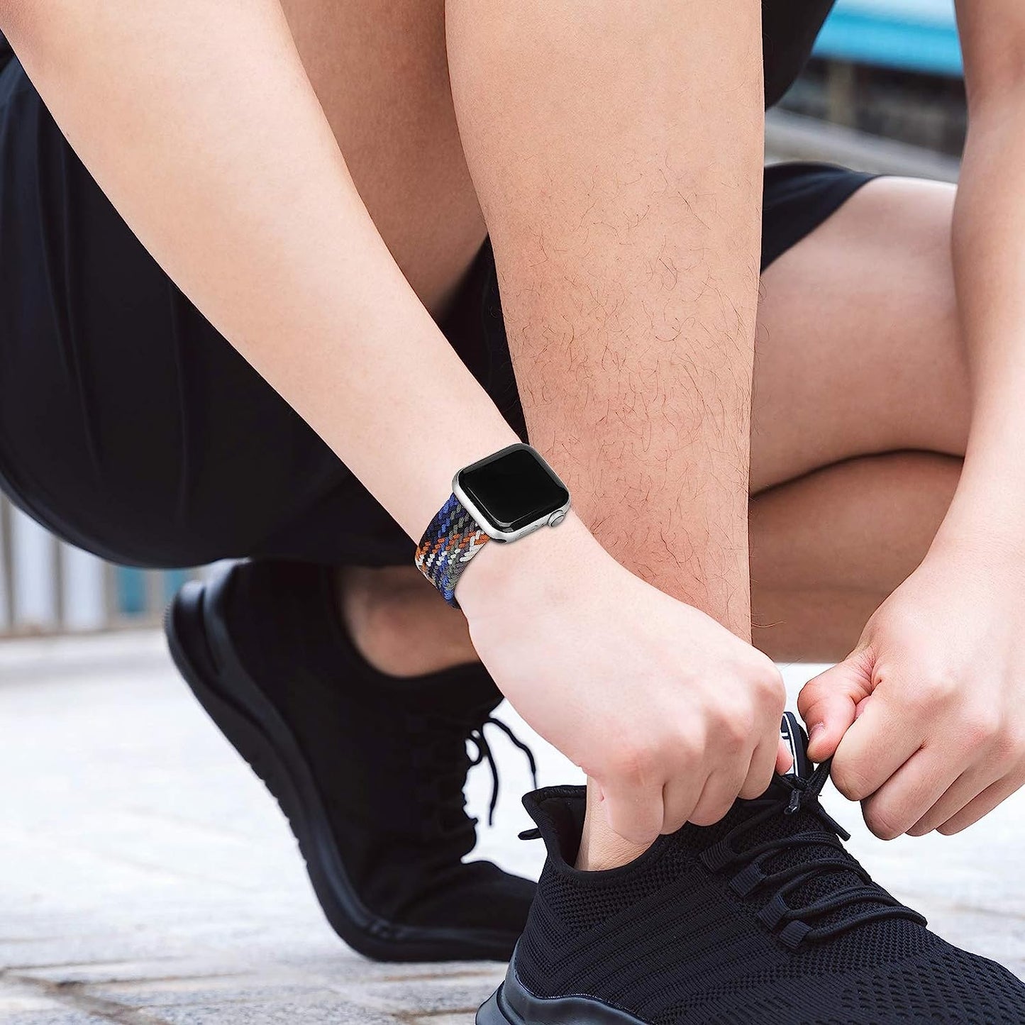 Bagoplus Compatible with Apple Watch Iwatch Bands 49Mm 38Mm 40Mm 41Mm 42Mm 44Mm 45Mm Women Men, Adjustable Braided Solo Loop Stretchable Elastics Sport for Iwatch Series 8/7/6/Se/5/4/3/2/1/Ultra  Bagoplus   