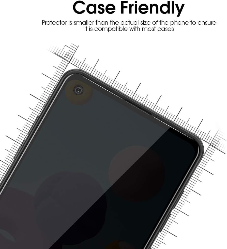 [2 Pack] for Samsung Galaxy A21/A21S Privacy Screen Protector, [Full Coverage] anti Spy HD Clarity 9H Tempered Glass Screen Protector, Scratch Resistant, Bubble Free, Easy Insall, Case Friendly (6.5 Inch)  A Pink Shop   