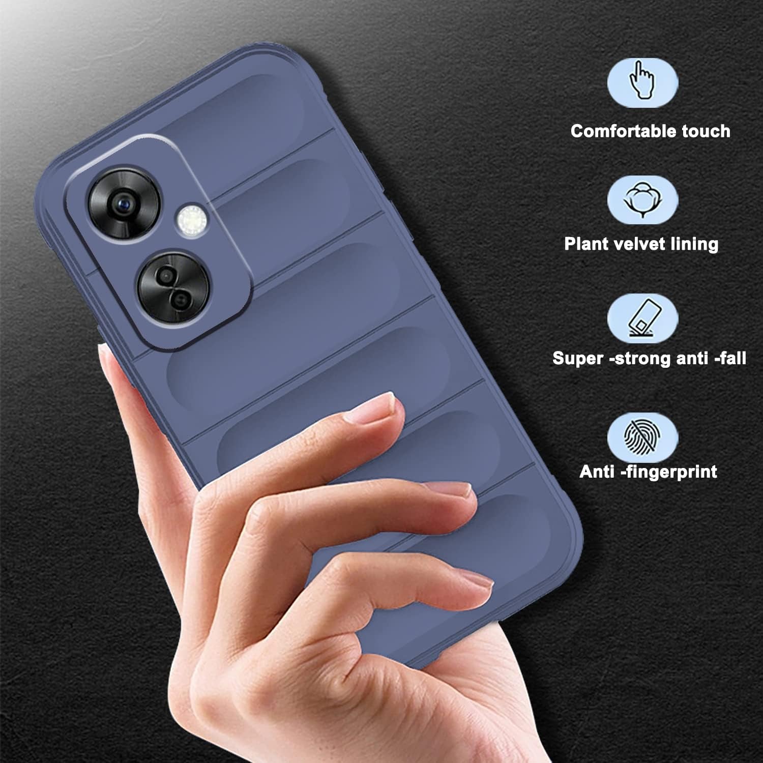 Tiwinxing Case Compatible with Oneplus Nord N30 5G Case Shockproof, Soft TPU Slim Oneplus Nord N30 5G Case for Women Men Anti-Scratch Protective Phone Case (Blue)  Tiwinxing   