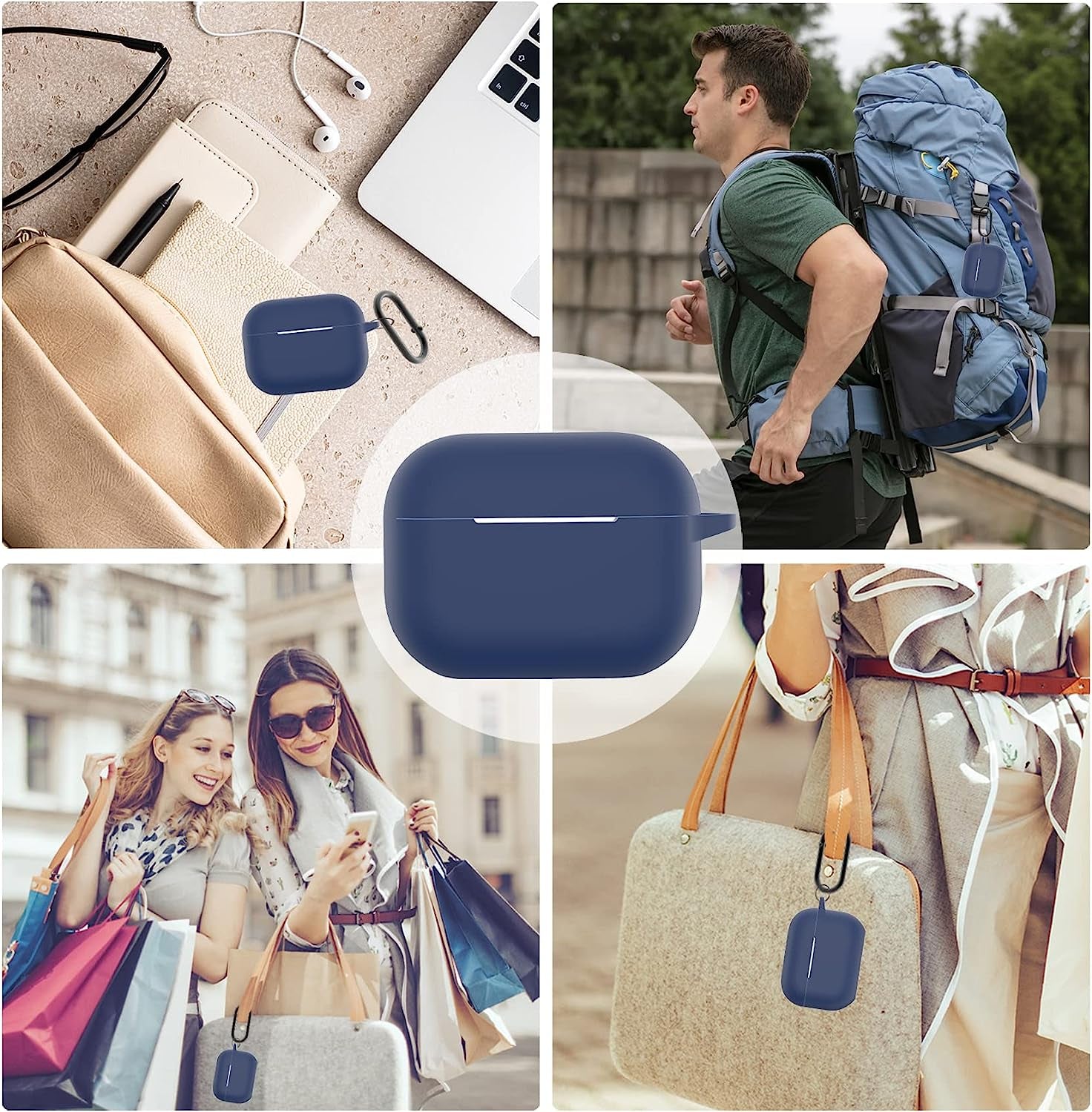 AGAOSH for Airpods Pro 2Nd Generation Case Cover with Keychain,Soft Silicone Skin Cover Protective Case for New Apple Airpods Pro Gen 2 Case 2022 Charging Case for Women Men Girl [Front LED Visible]  AGAOSH   