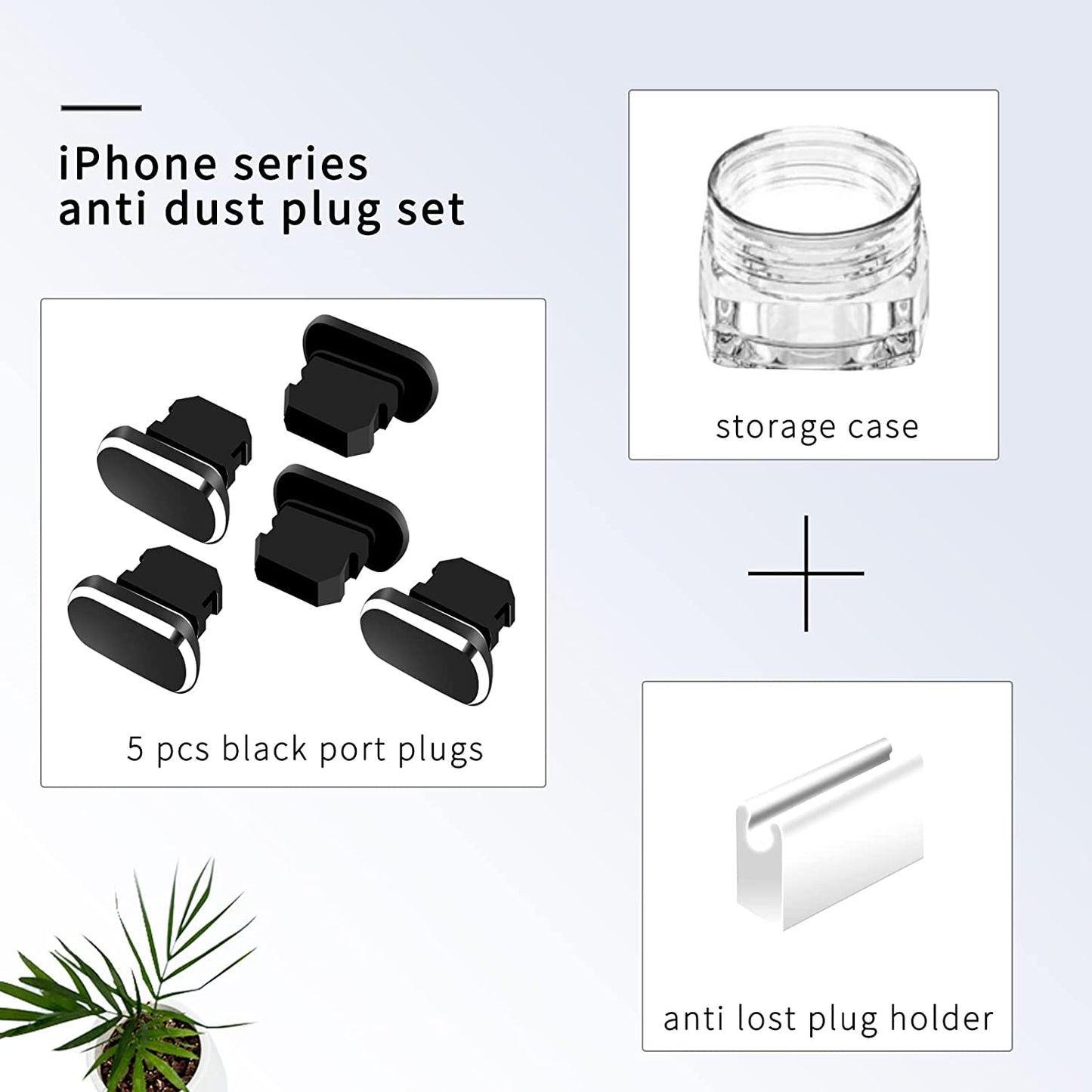 Zentiky 5 Pieces for Iphone Dust Plug,Anti Dust Plugs Compatible with Iphone 14,13,12,11,X,Xs,8,7, Plus, Max, Pro, Mini, Ipad with Lightning Charging Port,Protect Charging Port from Dust and Moist  ZenTiky   