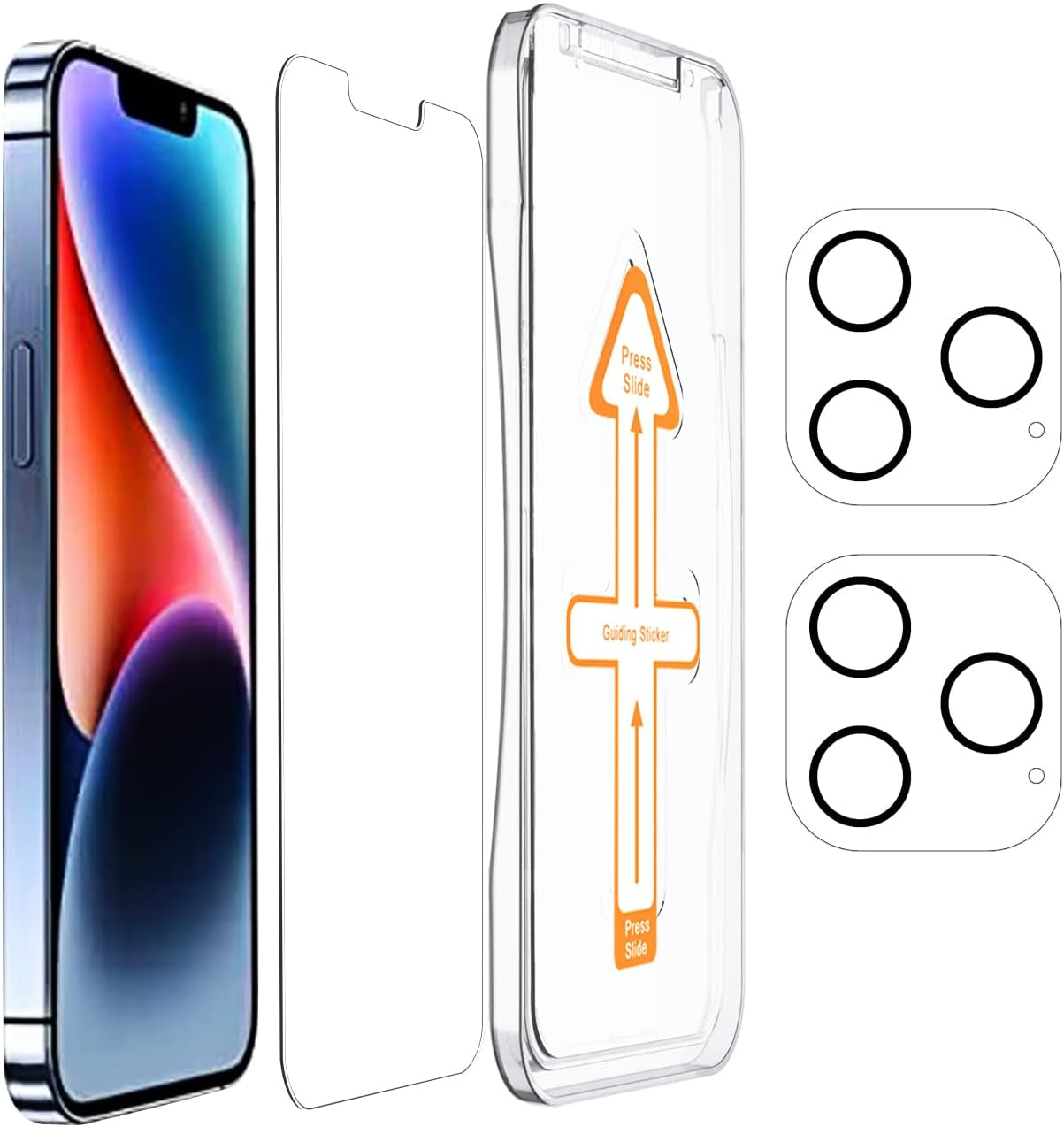 PULEN 2 Pack Privacy Screen Protector for Iphone 12 Mini (5.4-Inch) + 2 Pack Camera Lens Protector,[Anti-Spy] [Anti-Scratch] Case Friendly 9H Hardness Tempered Glass  PULEN Clear Iphone 13 Pro 6.1-Inch 