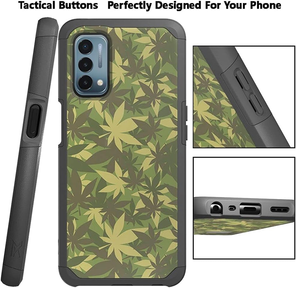 Americase | Oneplus Nord N200 5G | METKASE Case, Heavy Duty Dual Layer Hybrid Shock Proof Protective Rugged Bumper Case for Oneplus Nord N200 5G (Camouflage Herb Plant)  INTEGRITY UNITED   