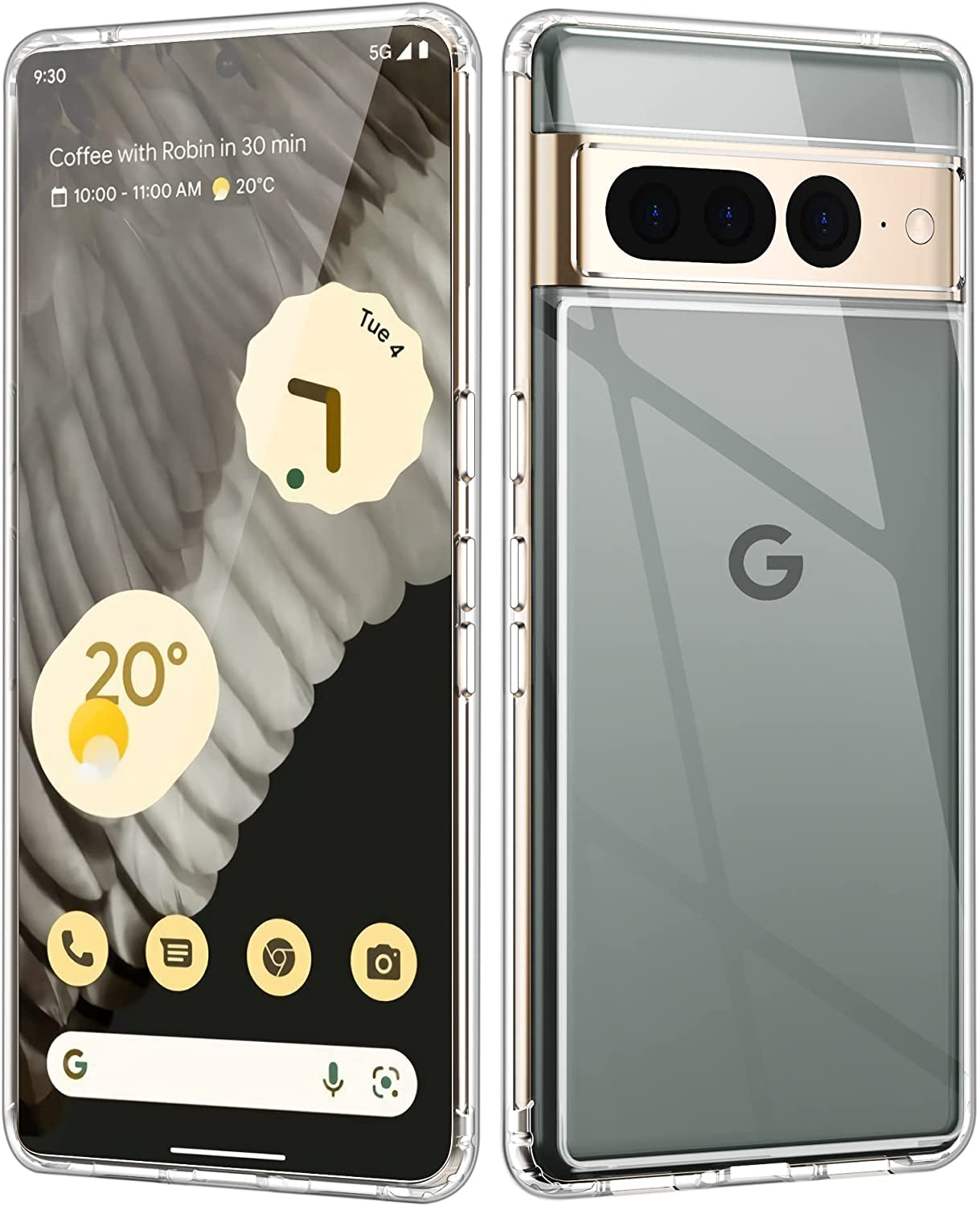 Wilbur Designed for Google Pixel 8 Case Clear,[Anti-Yellowing & Non-Slip] Transparent Shockproof Protective Phone Cases Slim Cover for Google Pixel 8 Released 2023-6.2"  Wilbur Clear Google Pixel 7 Pro-6.7Inch 