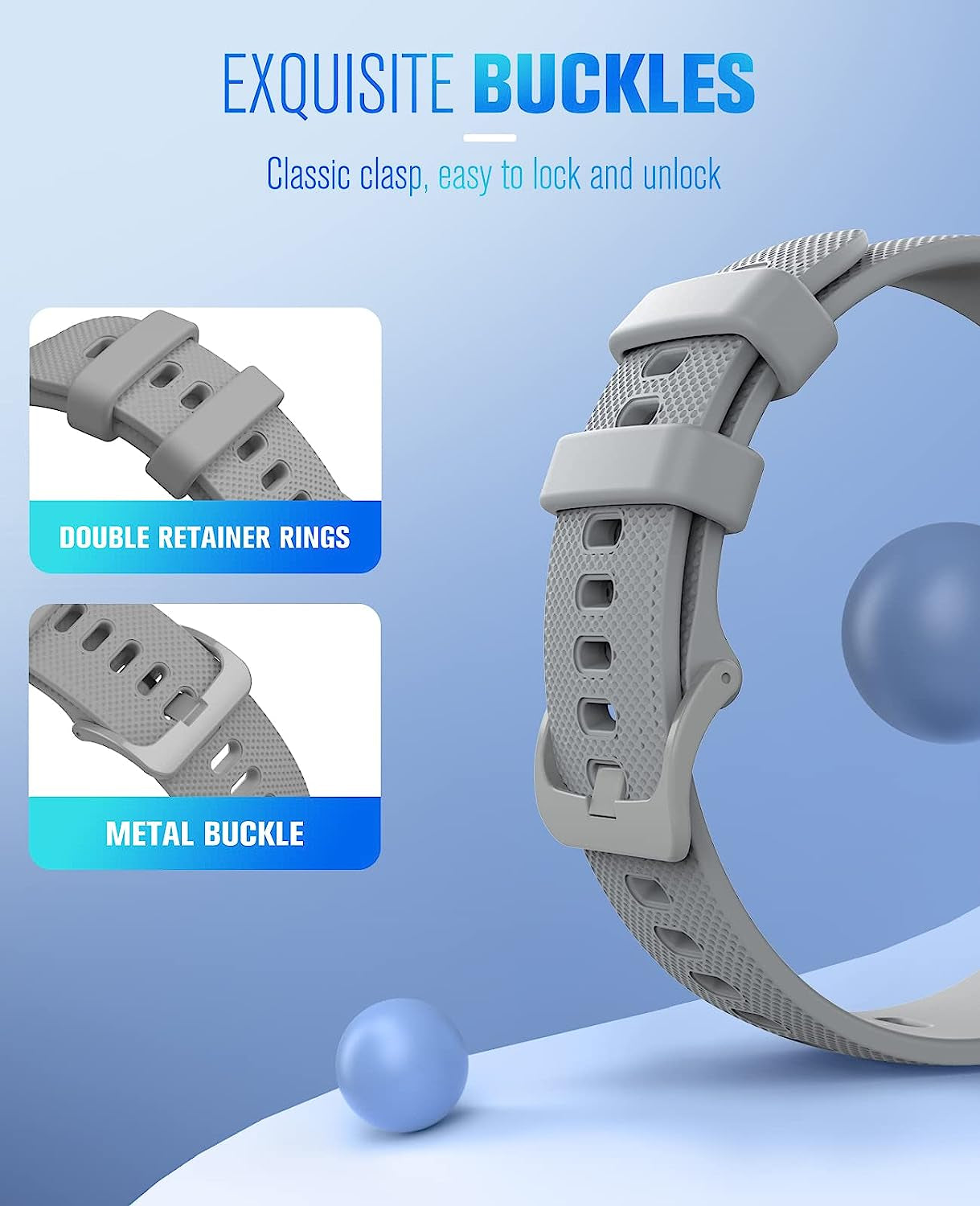 Moko Watch Band Compatible with Garmin Forerunner 255S/255S Music/Vivoactive 4S/Venu 2S/Vivomove 3S Smartwatch, 18MM Soft Silicone Adjustable Replacement Strap  MoKo   