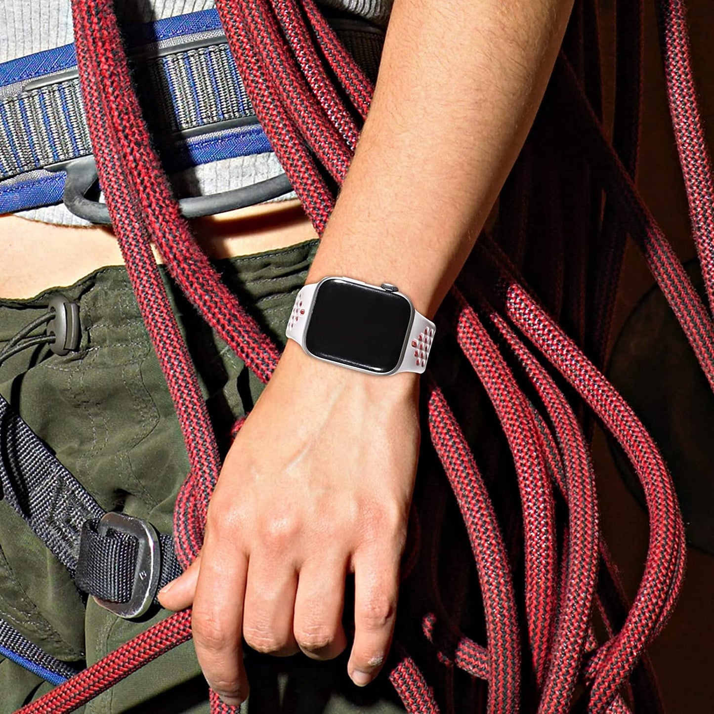 TSAAGAN 5 Pack Sport Silicone Bands Compatible for Apple Watch Band 49Mm 41Mm 45Mm 40Mm 44Mm 38Mm 42Mm, Breathable Strap Replacement Wristband for Iwatch Ultra Series 8/7/SE/6/5/4/3/2/1 Women & Men  TSAAGAN   