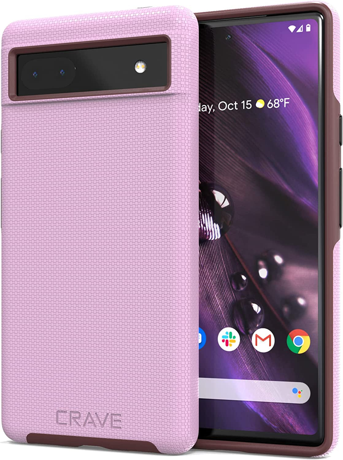 Crave Dual Guard for Google Pixel 6A Case, Shockproof Protection Dual Layer Case for Google Pixel 6A - Black  Crave Lilac  